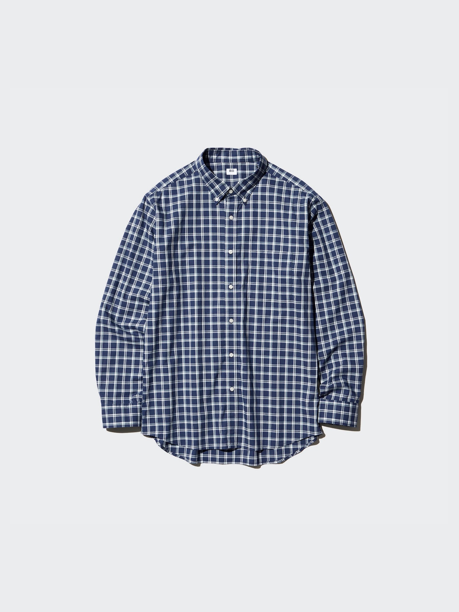 Рубашка из поплина/клетка/button-down — UNIQLO