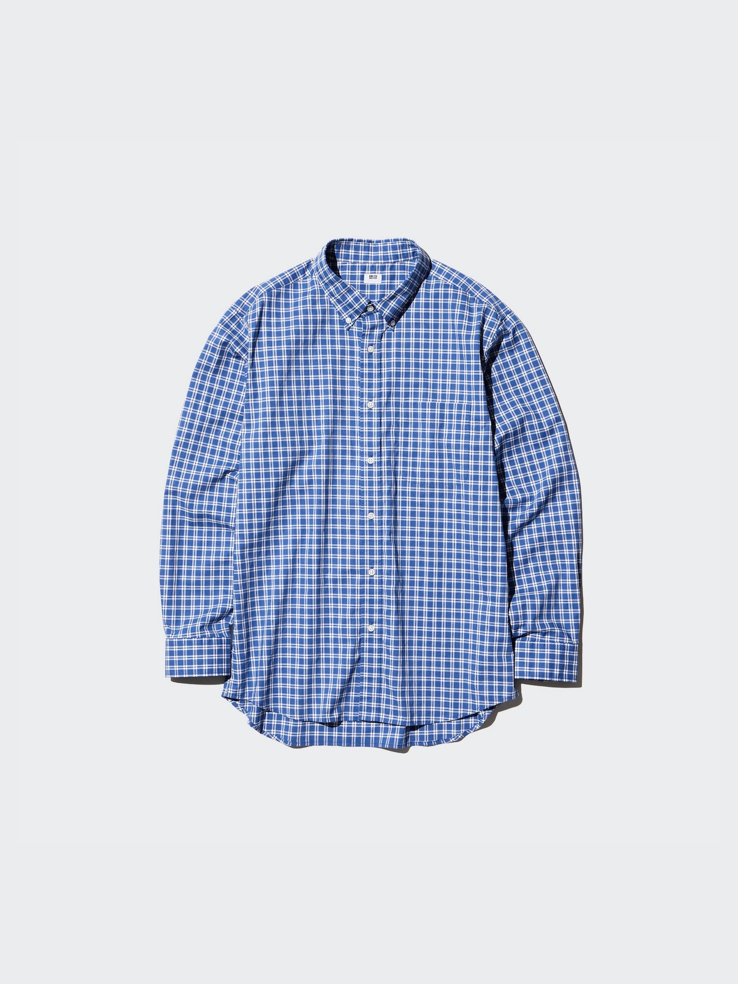 Рубашка из поплина/клетка/button-down — UNIQLO