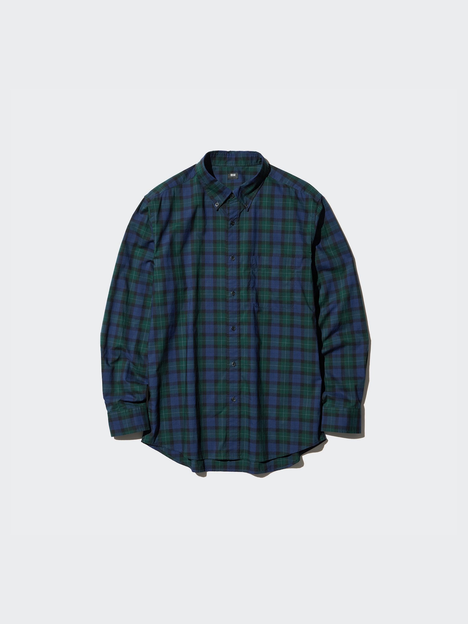 Рубашка из поплина/клетка/button-down — UNIQLO