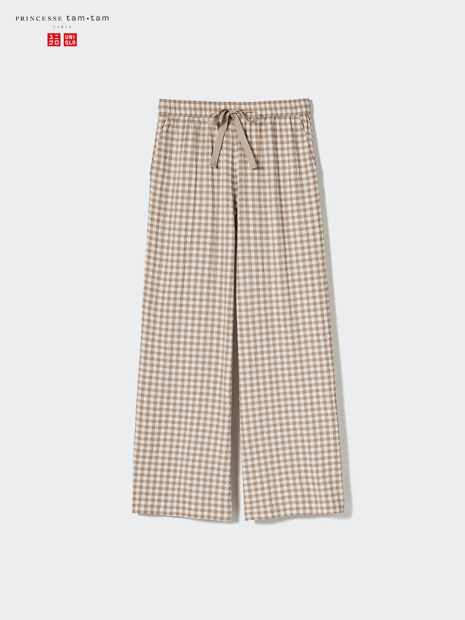 Брюки из хлопка-жатки свободного кроя — UNIQLO