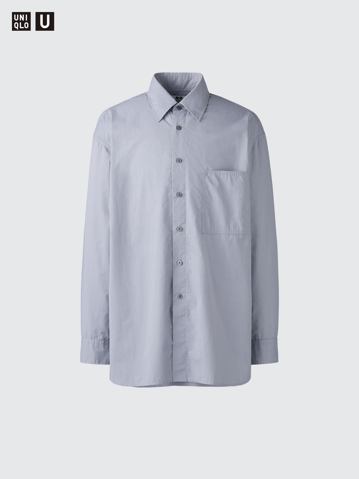 Рубашка оверсайз удлинённая длинный рукав — UNIQLO