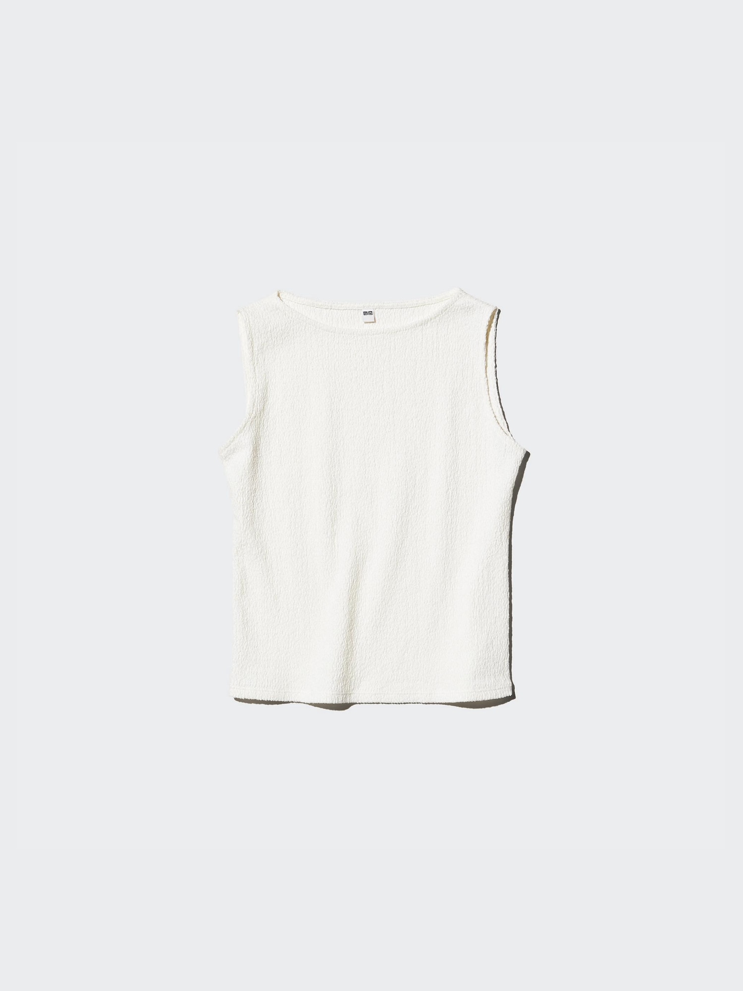 Топ без рукавов с лодочным вырезом и присборкой — UNIQLO
