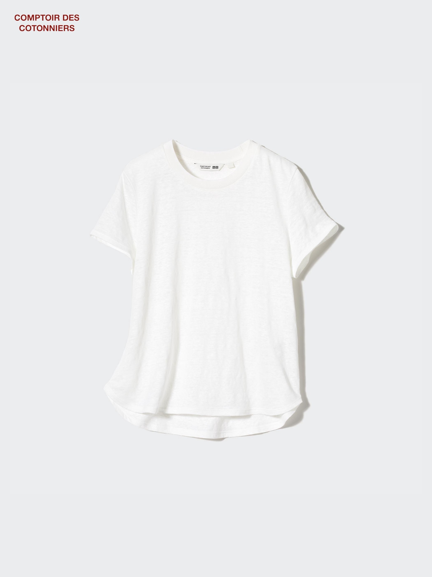 Льняная футболка с круглым вырезом — UNIQLO