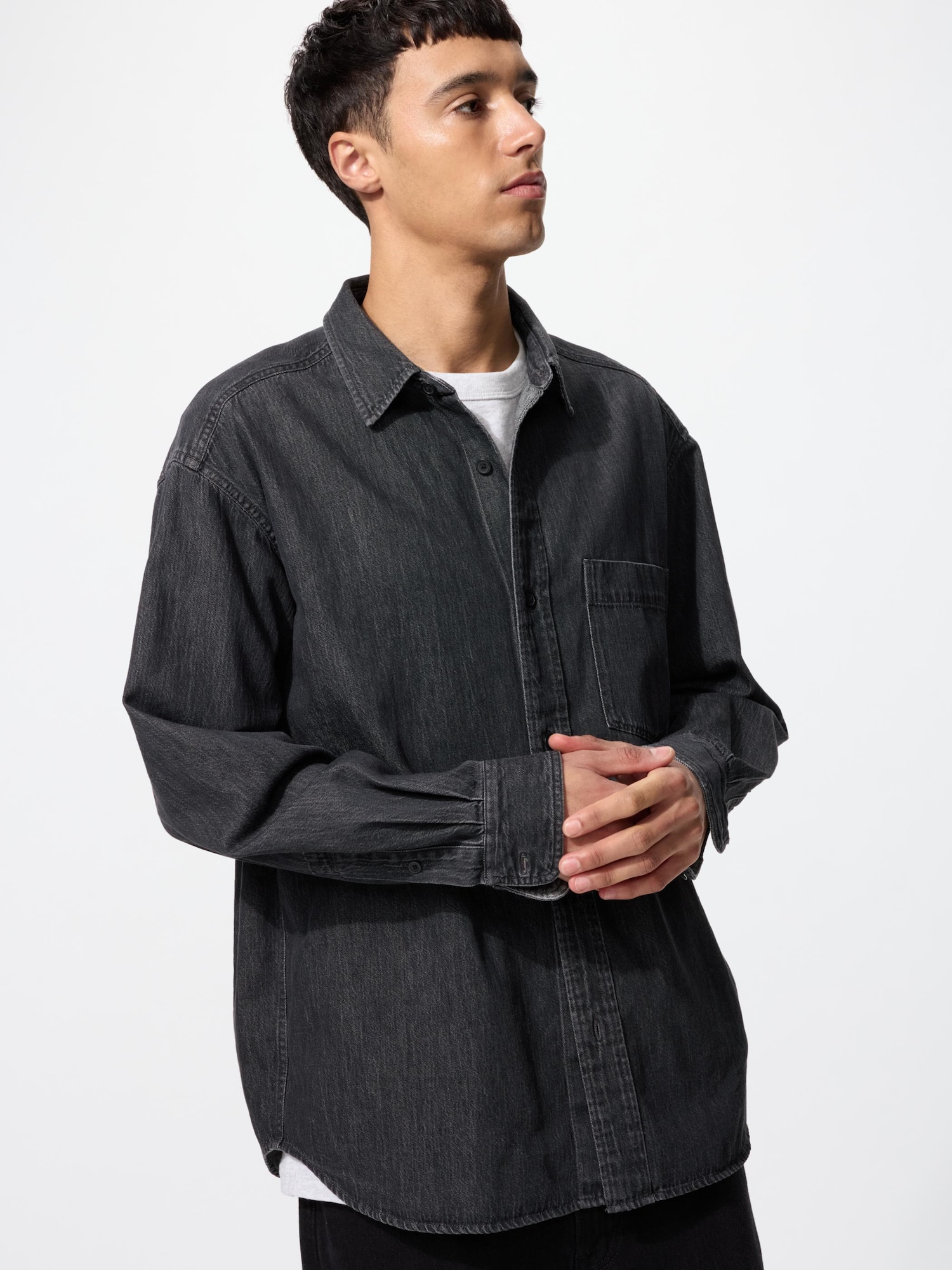 Рубашка джинсовая оверсайз — UNIQLO