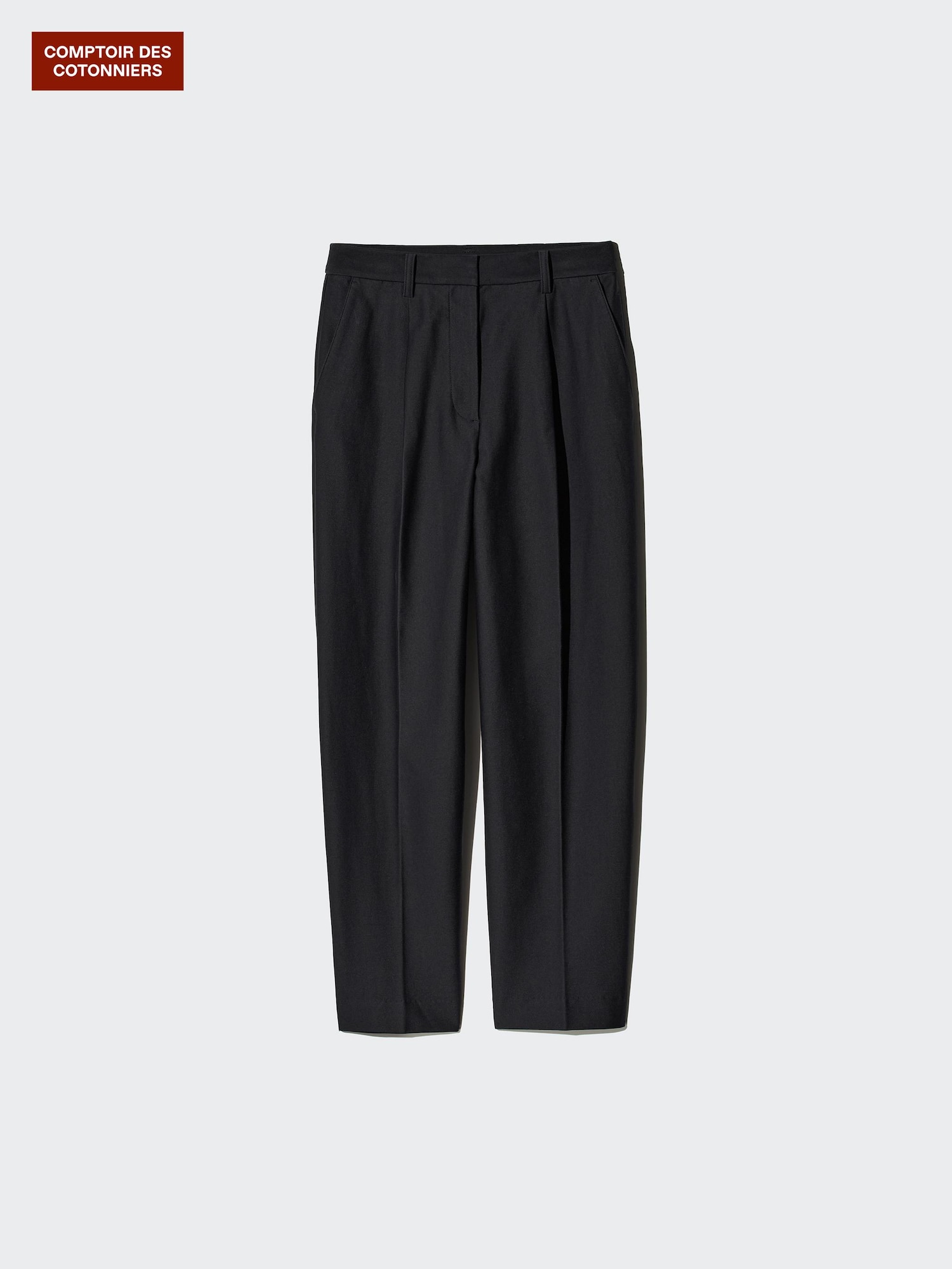 Джерсовые брюки с защипами, укороченные — UNIQLO