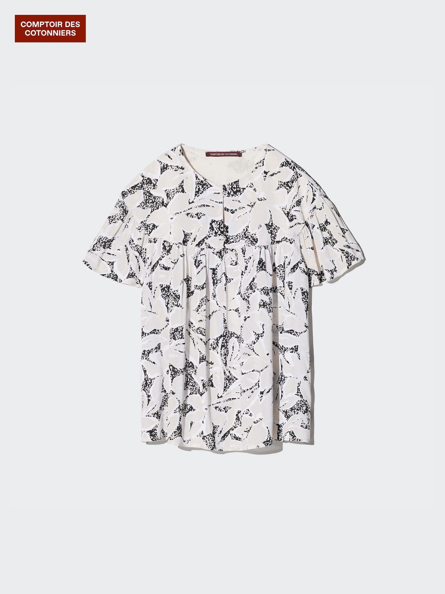 Блузка из вискозы с принтом — UNIQLO