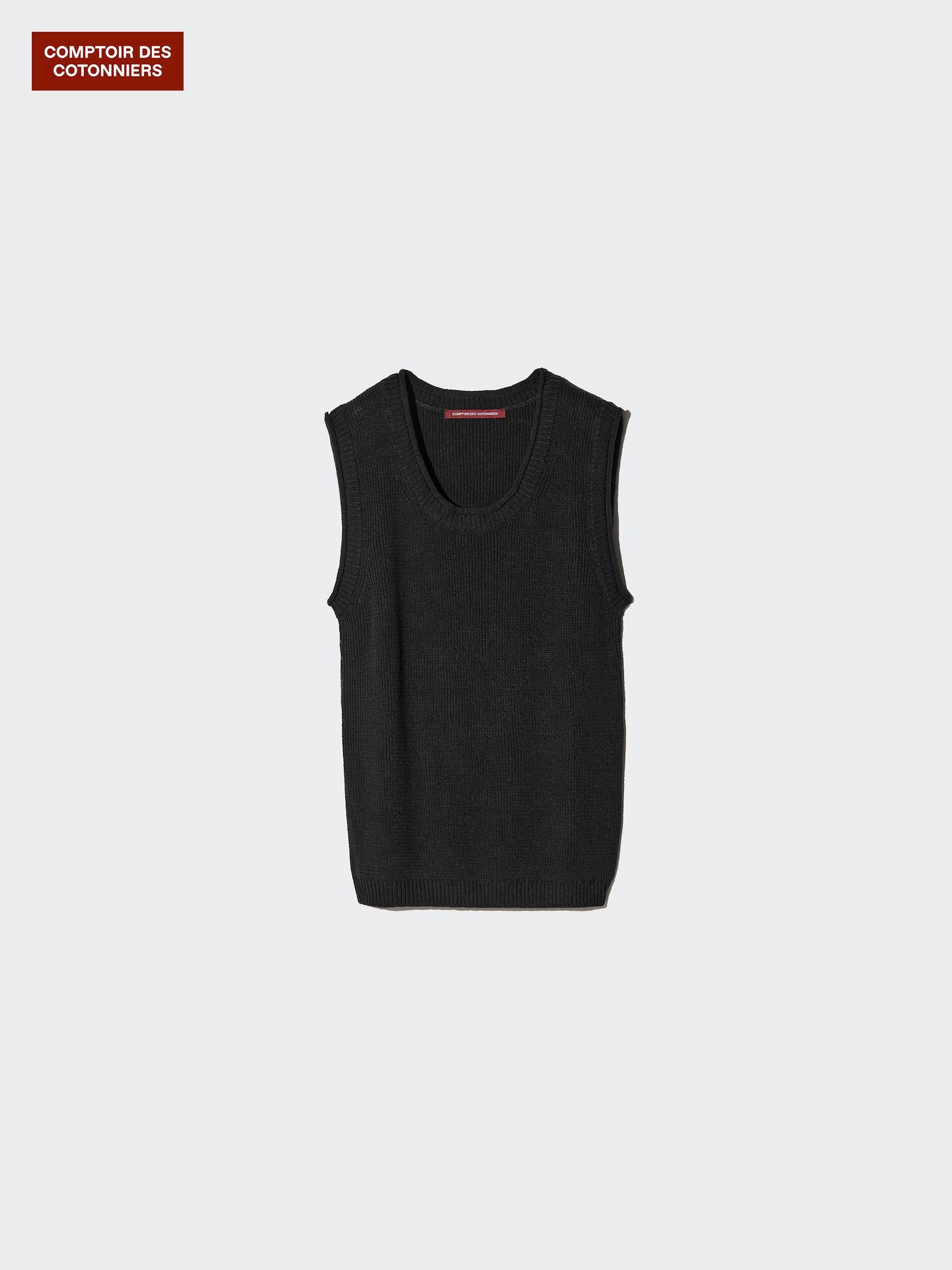 Льняной свитер-топ без рукавов — UNIQLO