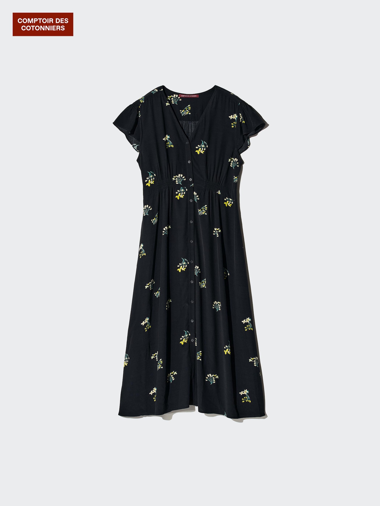 Длинное платье из вискозы с принтом — UNIQLO