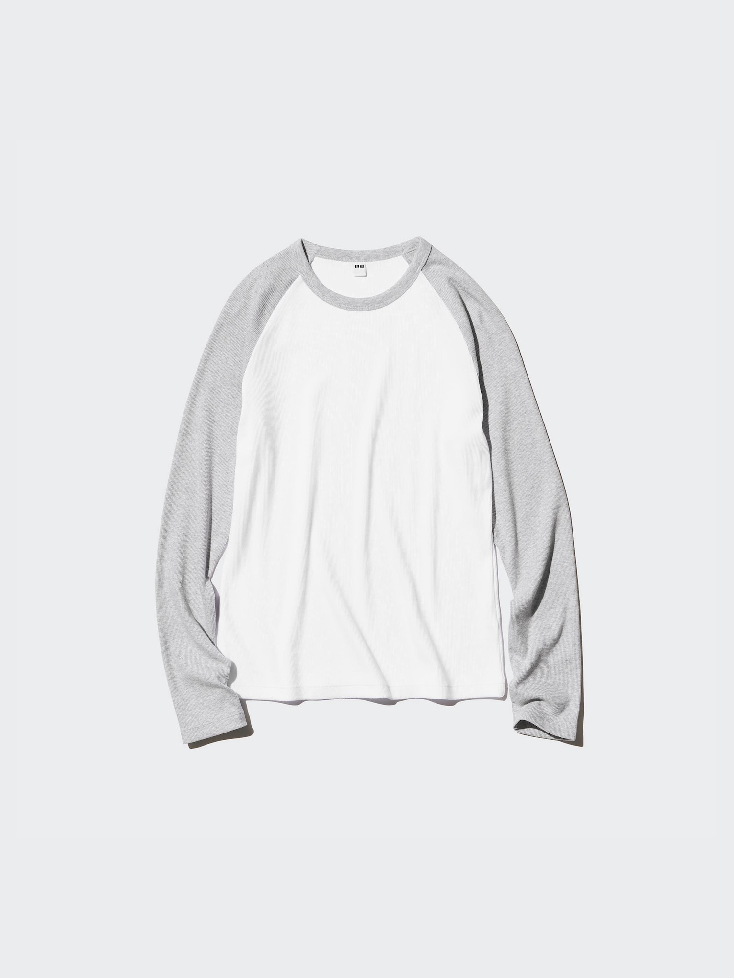 Футболка в рубчик / длинный рукав / реглан — UNIQLO