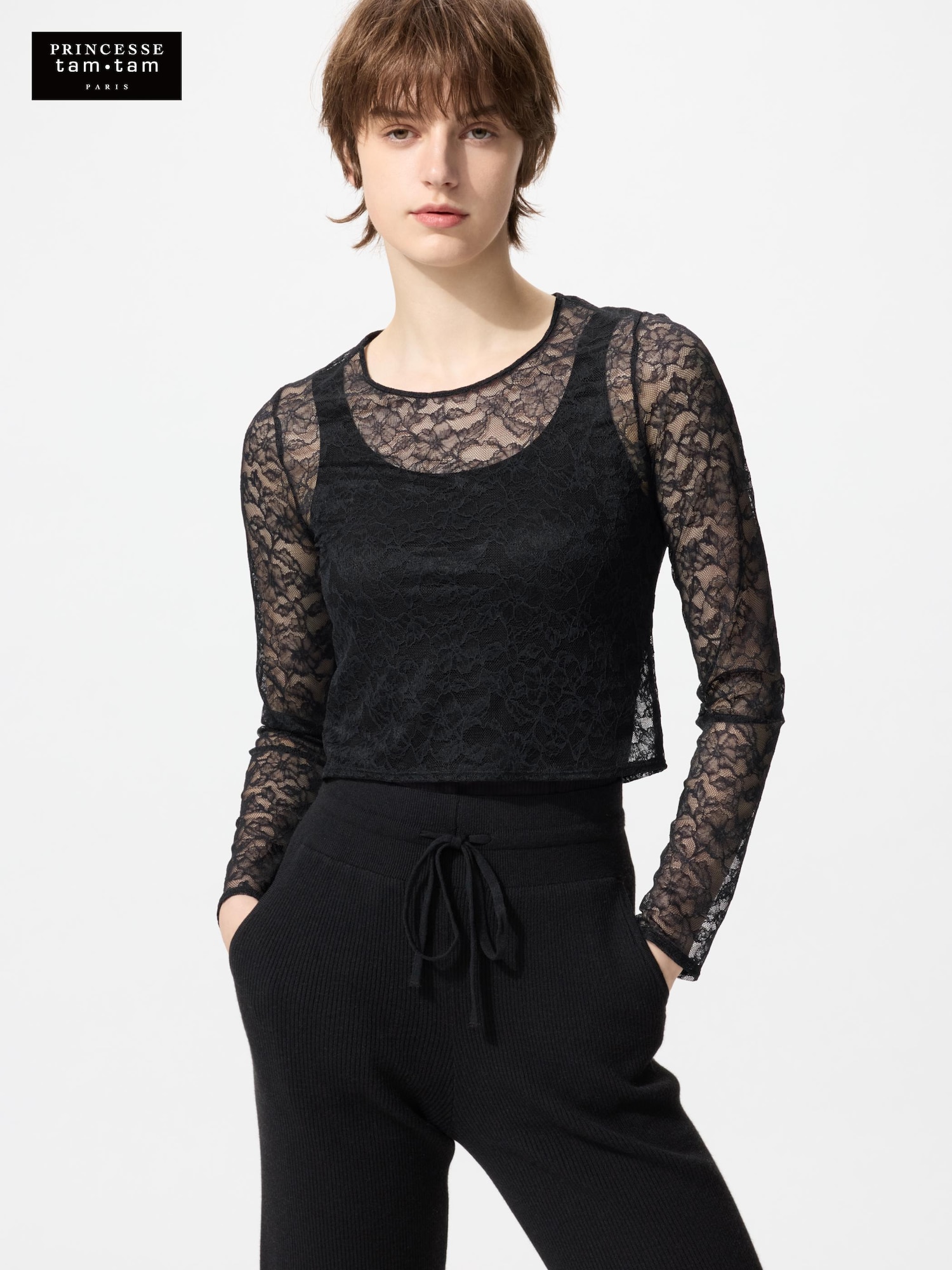 Кружевная футболка — UNIQLO
