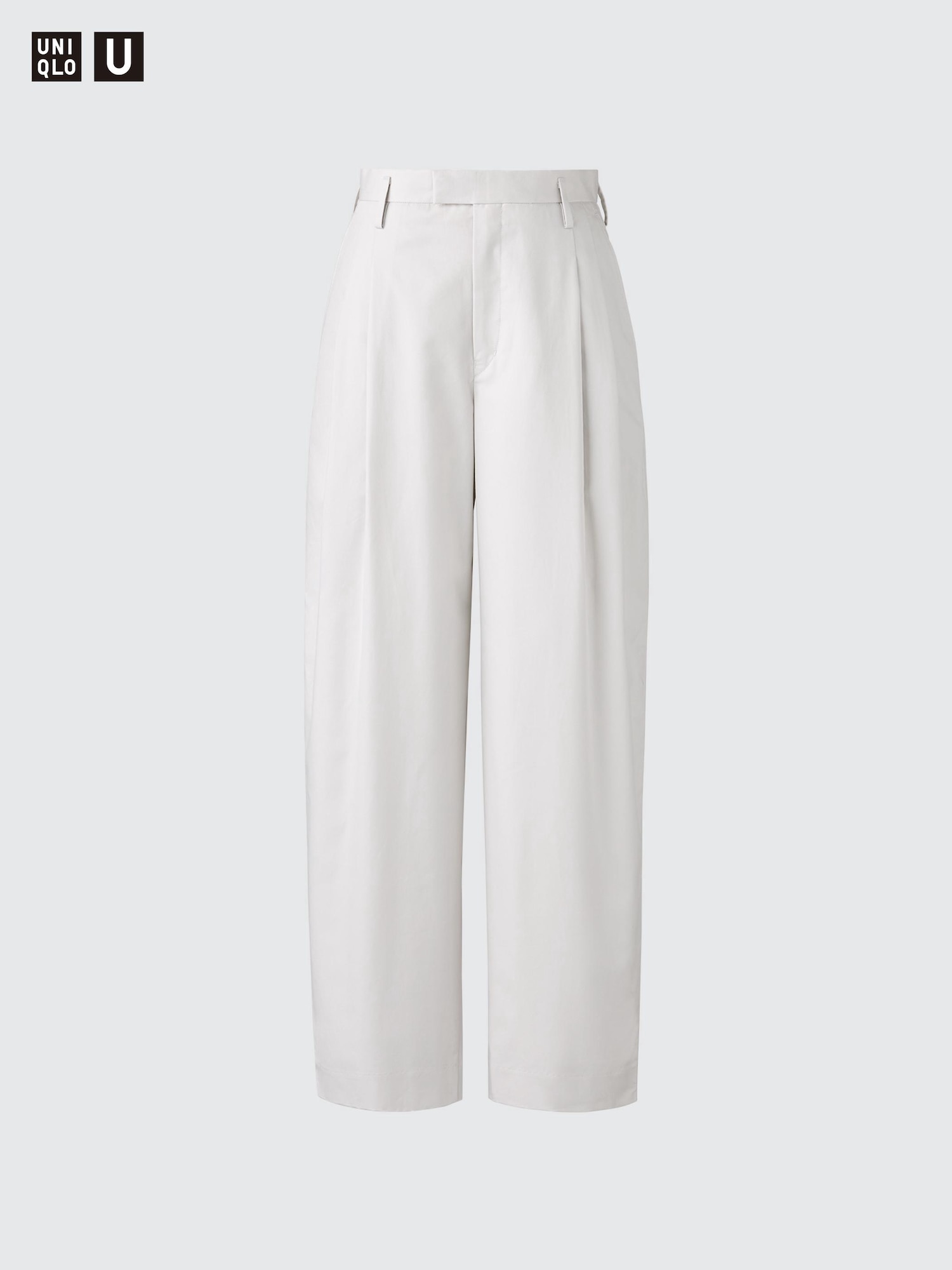Широкие брюки из хлопка со складками — UNIQLO