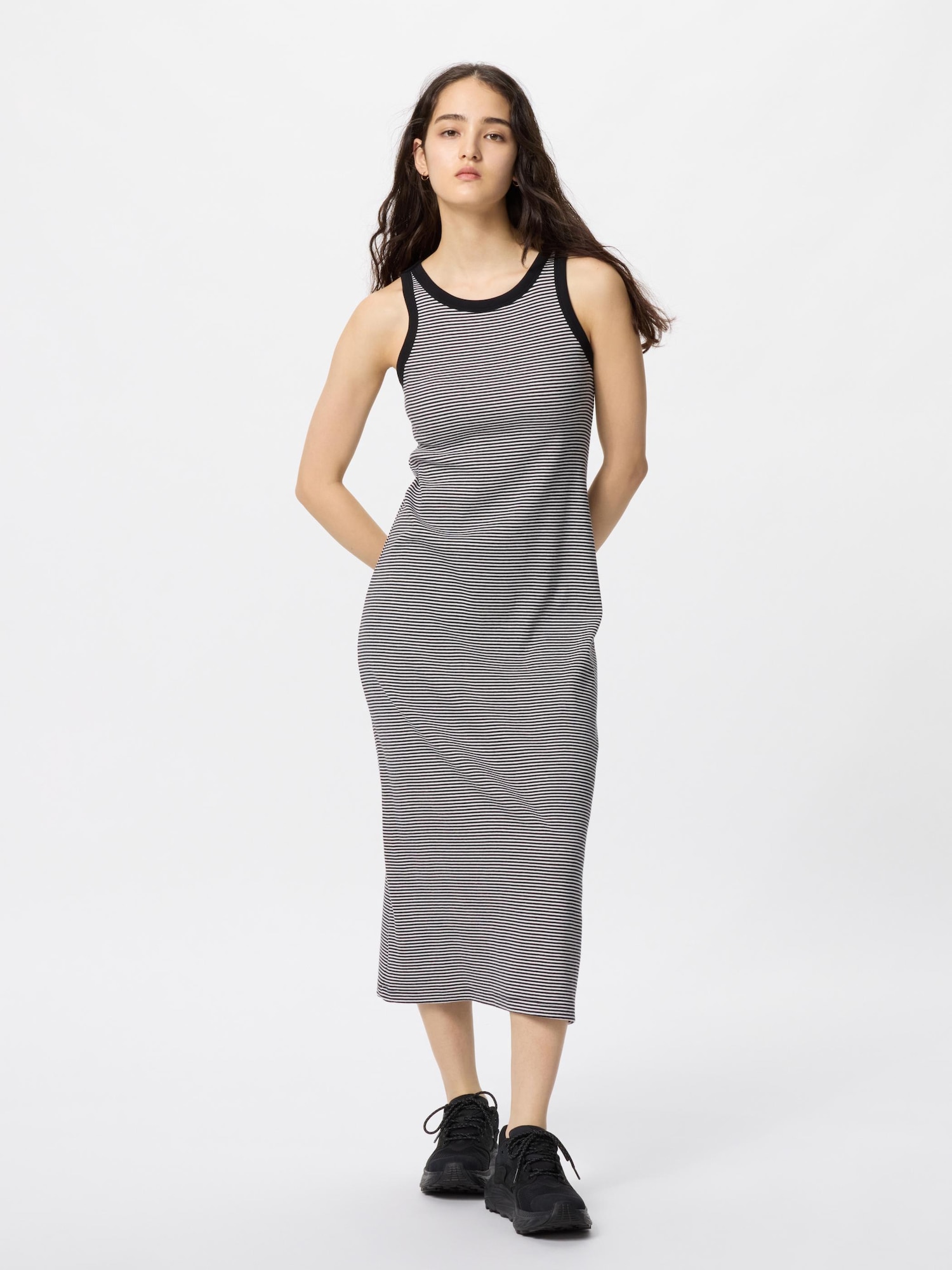 Платье-бюстье в полоску из рубчатого трикотажа — UNIQLO