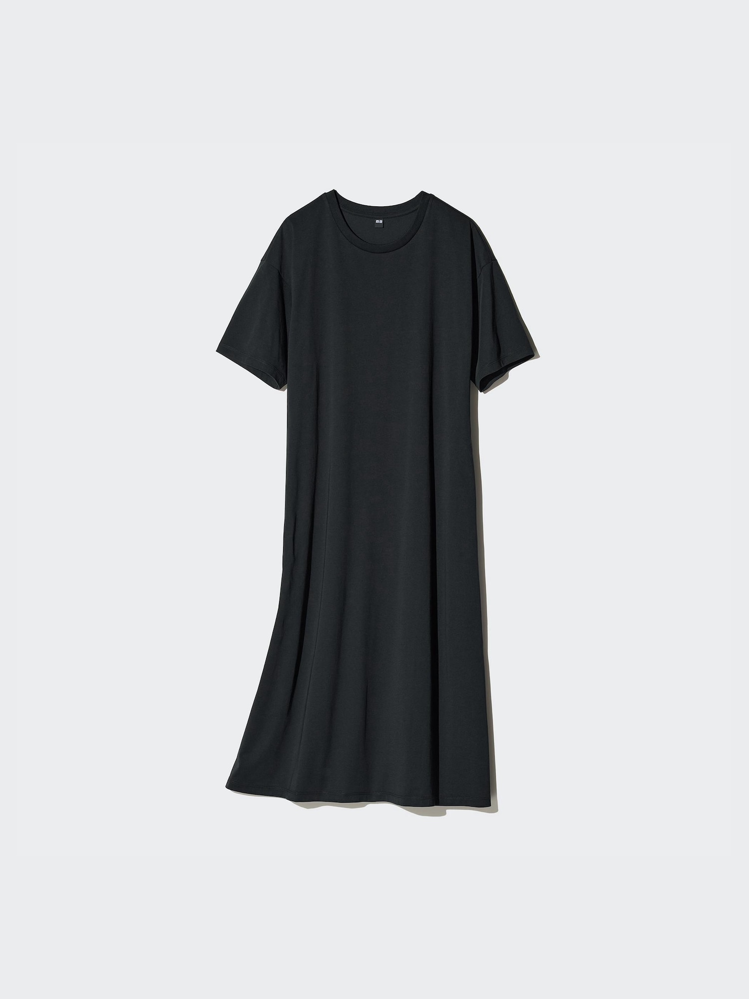 AIRism хлопковое платье-футболка, короткий рукав, укороченное — UNIQLO