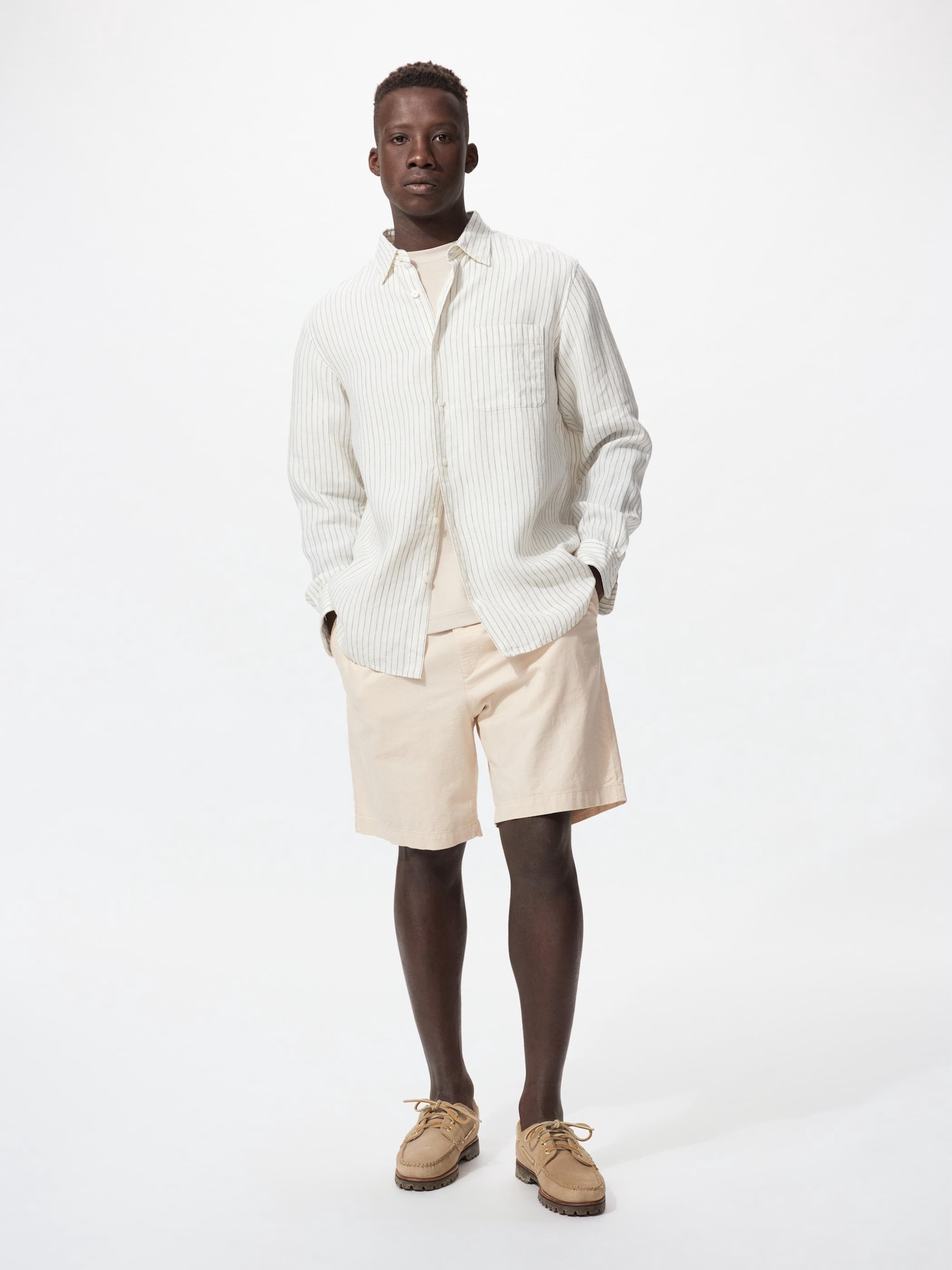 Шорты из льна свободного кроя — UNIQLO
