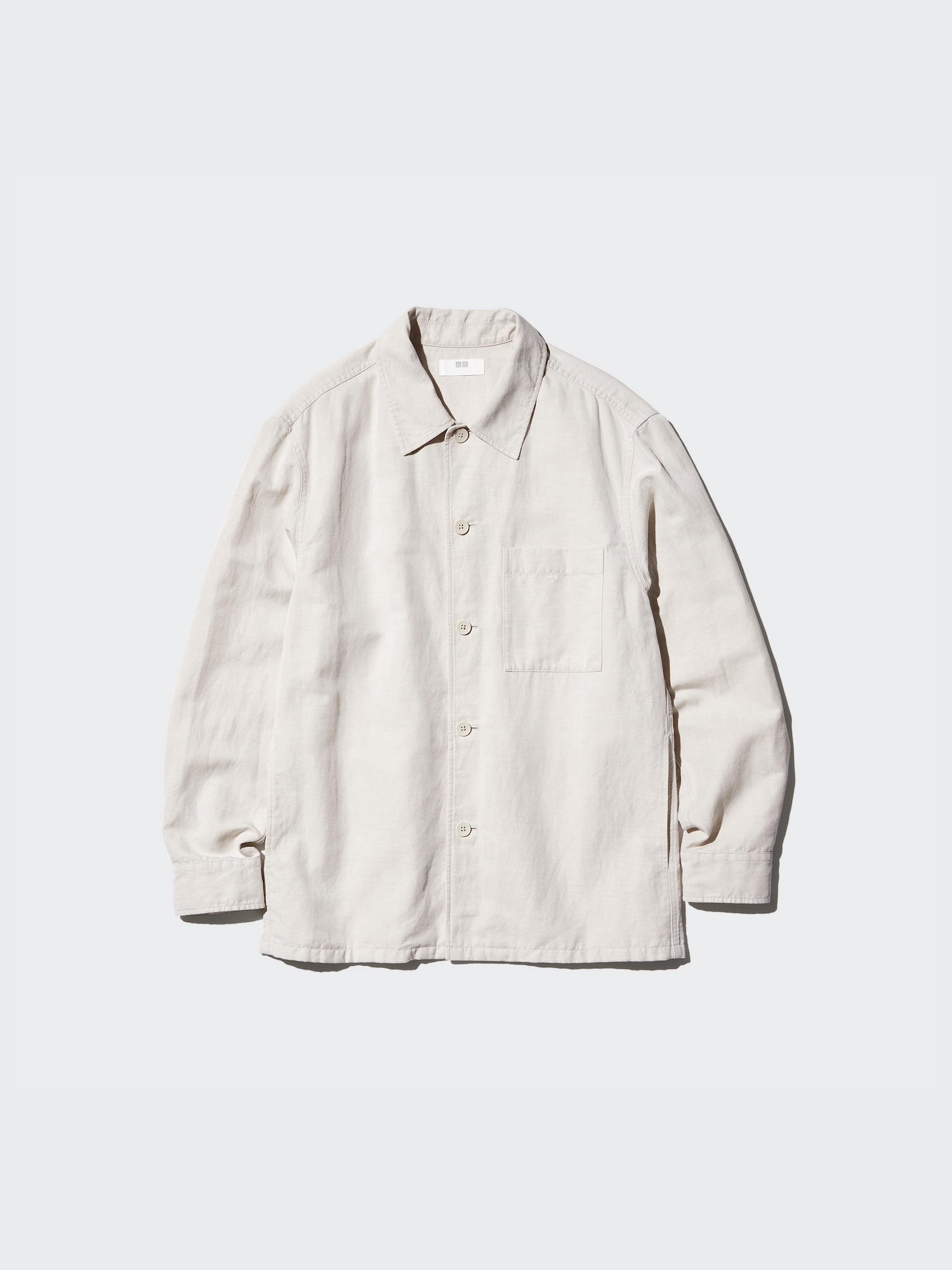 Жакет-рубашка из хлопка и льна — UNIQLO