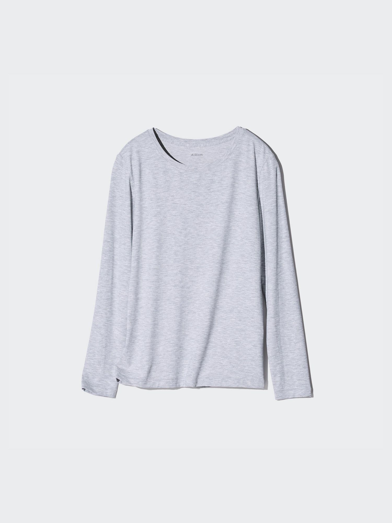 Футболка AIRism с UV-защитой, круглый вырез, длинный рукав — UNIQLO