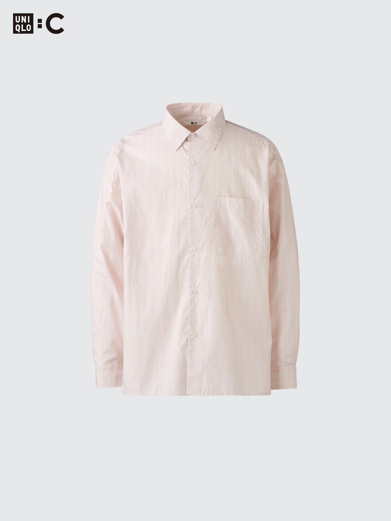 Рубашка из поплина оверсайз/полоска — UNIQLO