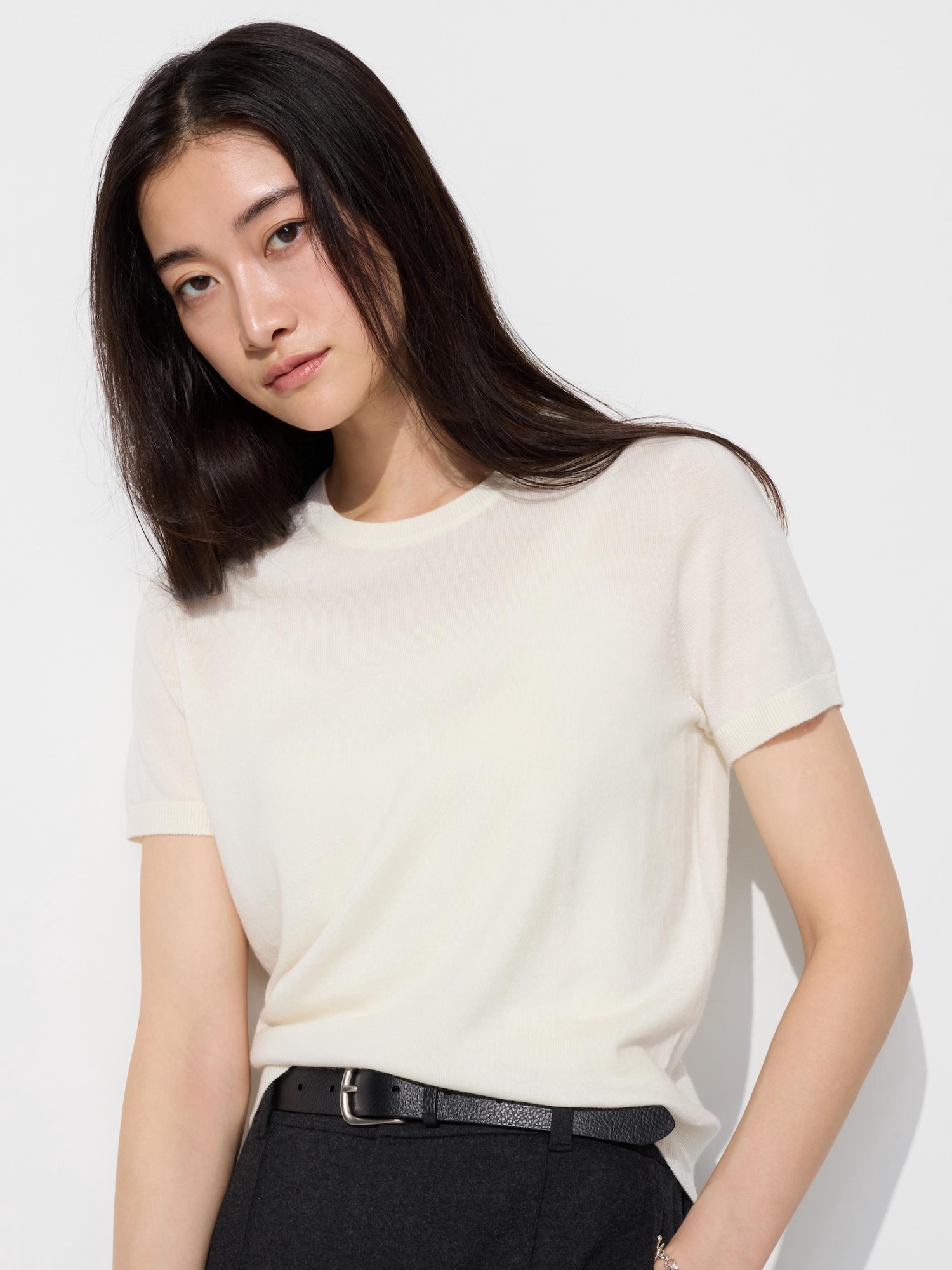 Свитер из мериноса с круглым вырезом — UNIQLO