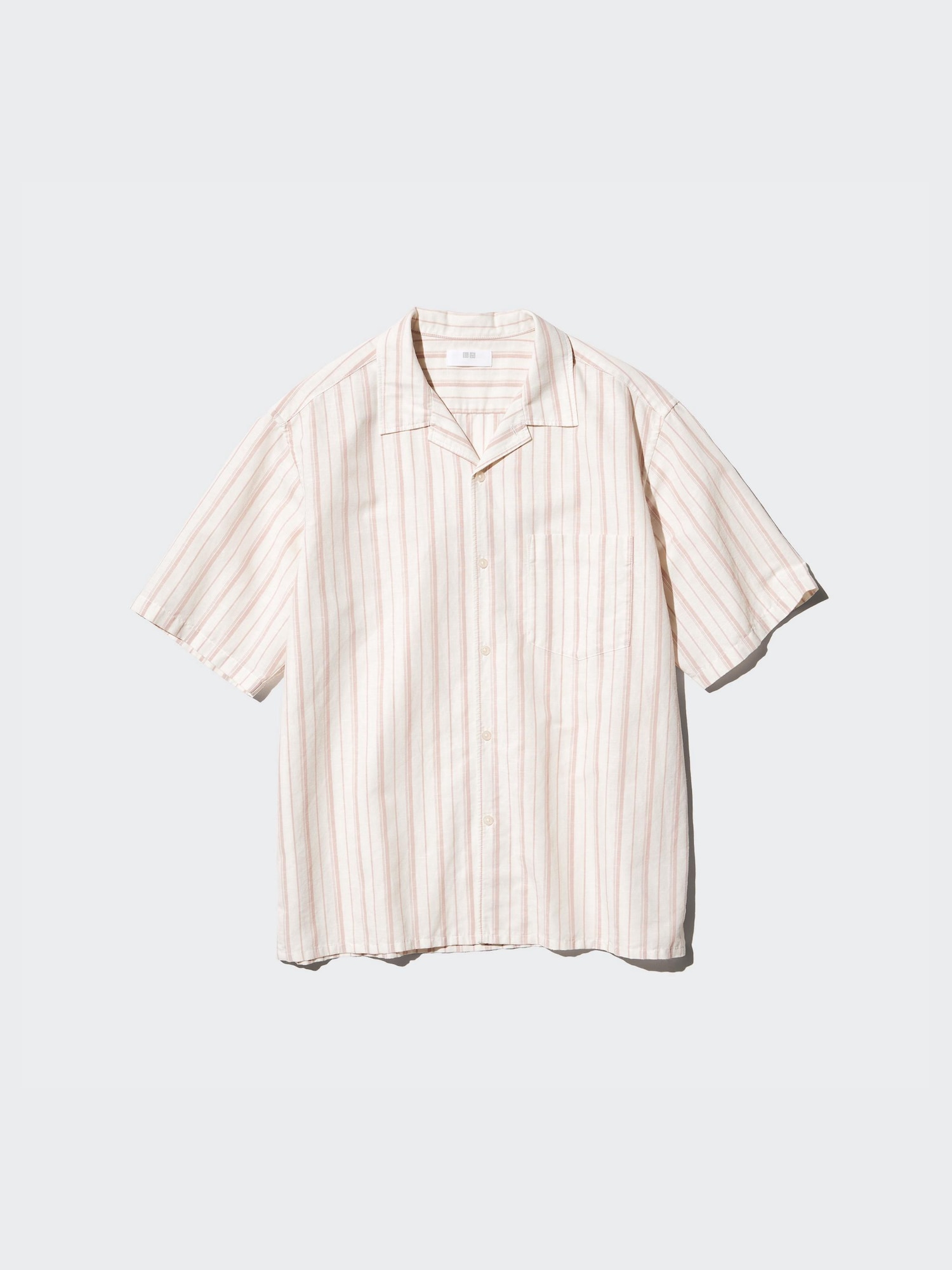 Рубашка в полоску из хлопка и льна — UNIQLO