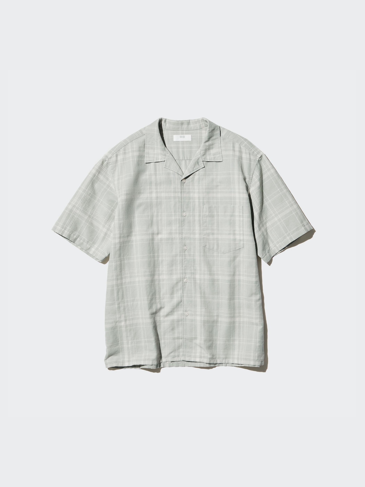 Рубашка в клетку из хлопка и льна — UNIQLO
