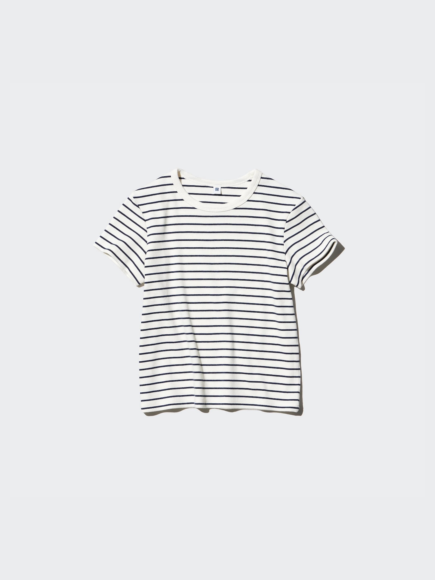 Girls укороченная футболка из мягкого трикотажа в рубчик — UNIQLO