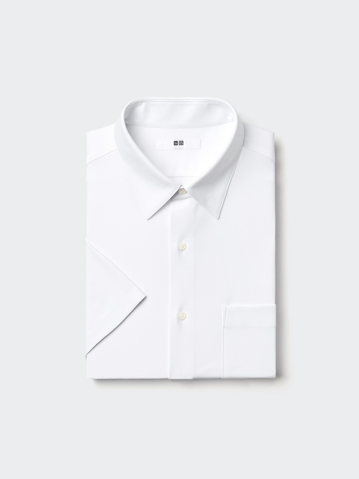 Рубашка Dry трикотажная без глажки с классическим воротником — UNIQLO