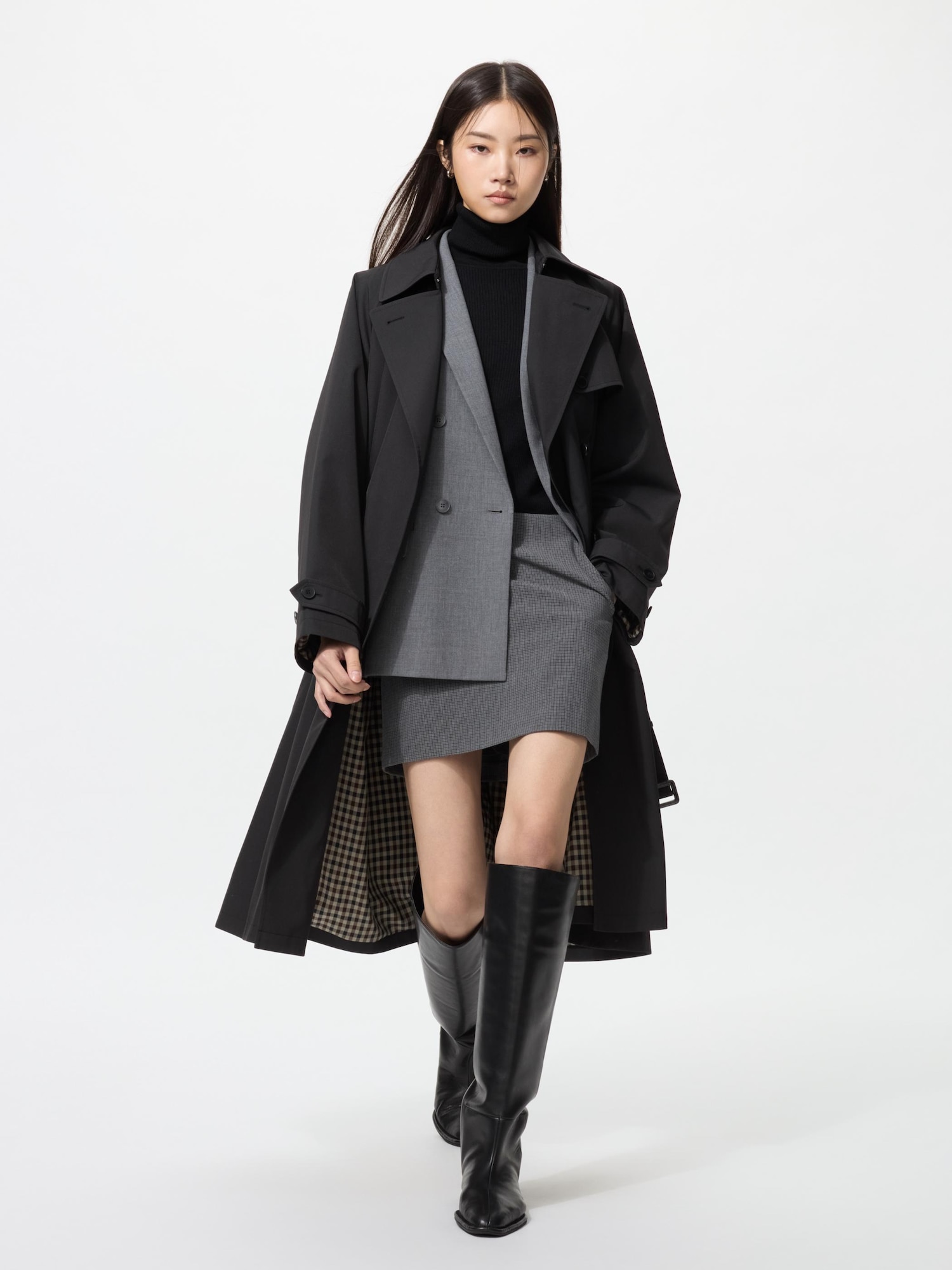 Тренч-пальто свободного кроя — UNIQLO