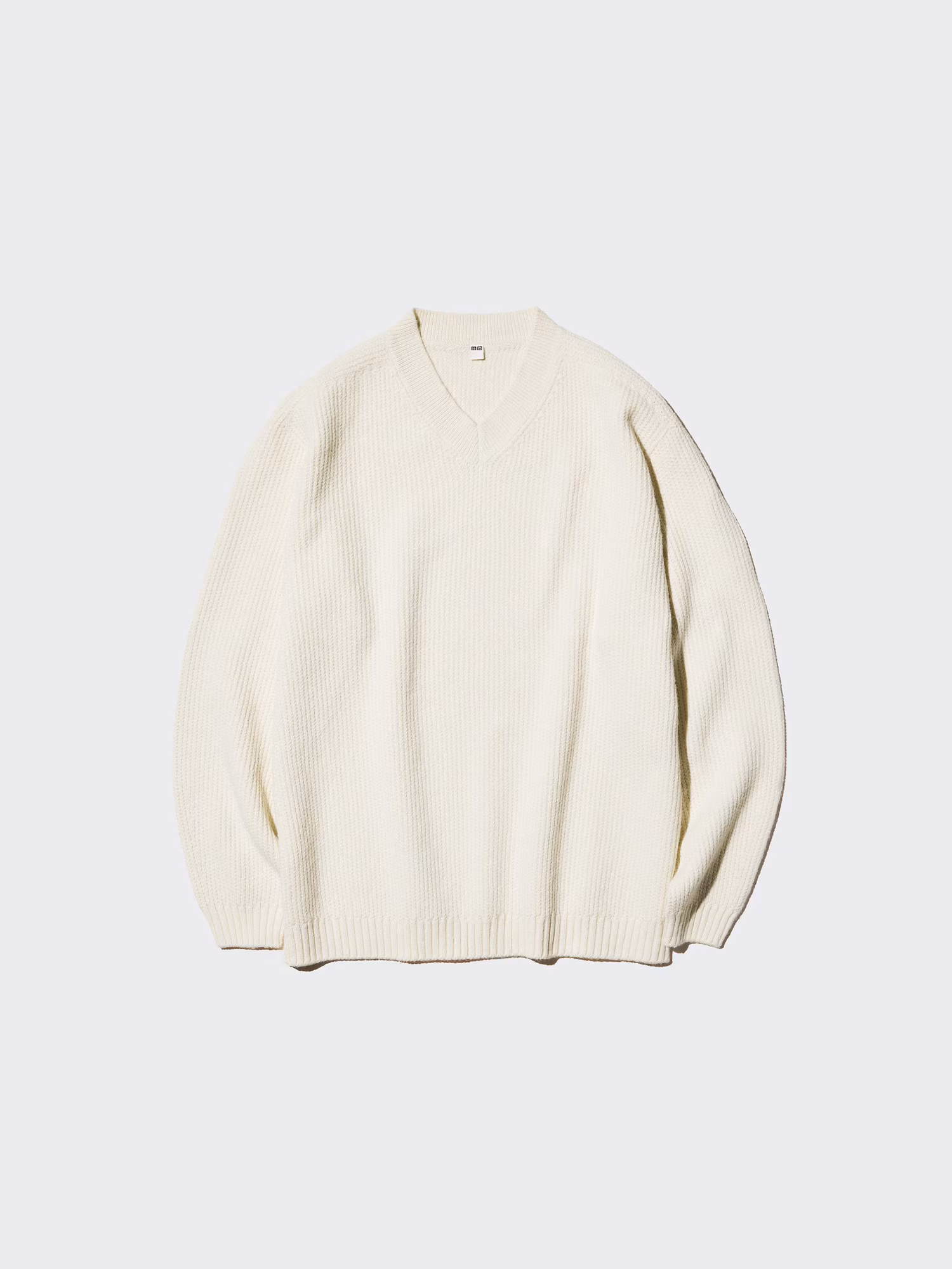 3D-софле пуловер с V-образным вырезом — UNIQLO