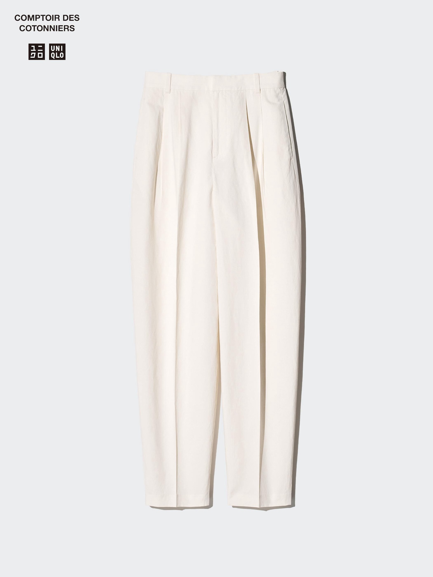Брюки barrel-leg из льняной смеси, удлинённые — UNIQLO