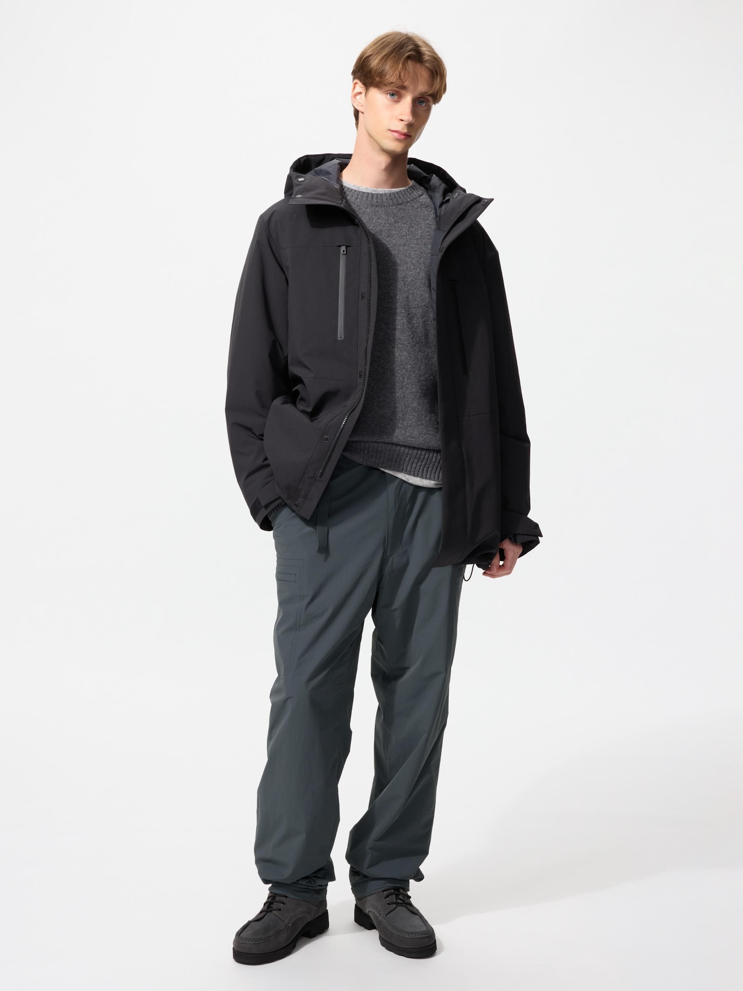Утепленные легкие брюки удлиненные — UNIQLO