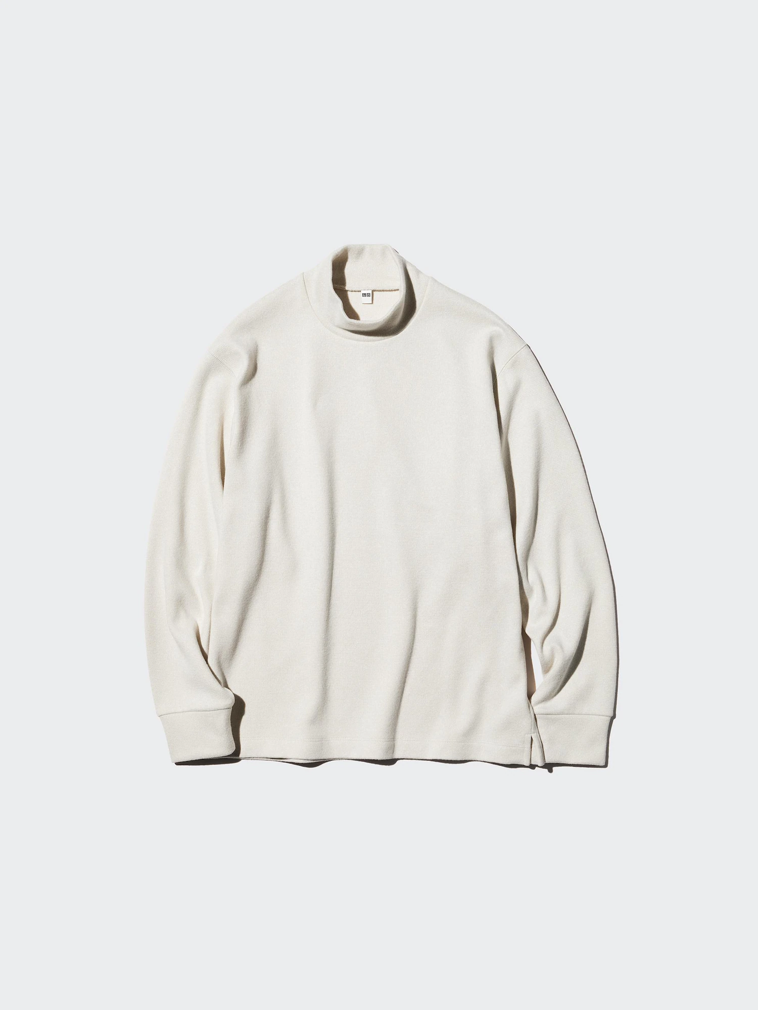 Флисовая трикотажная футболка с воротником-стойкой — UNIQLO