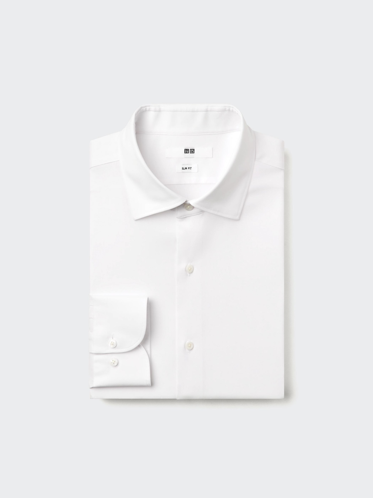 Рубашка зауженная с полуширокой планкой без кармана — UNIQLO