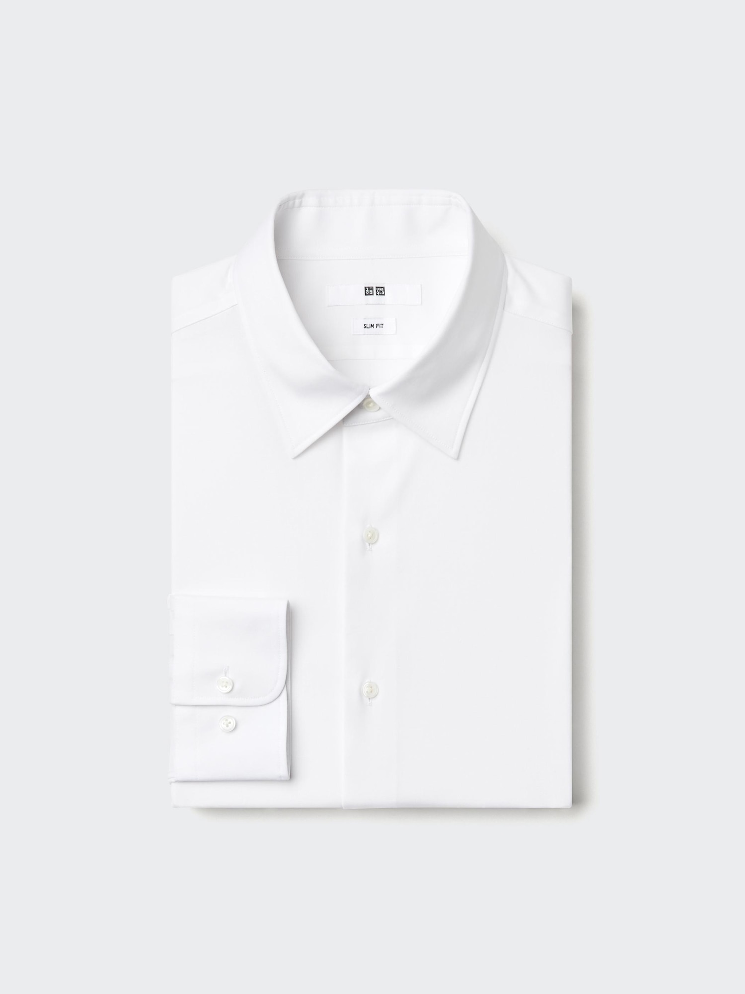Рубашка зауженная с классическим воротником без кармана — UNIQLO