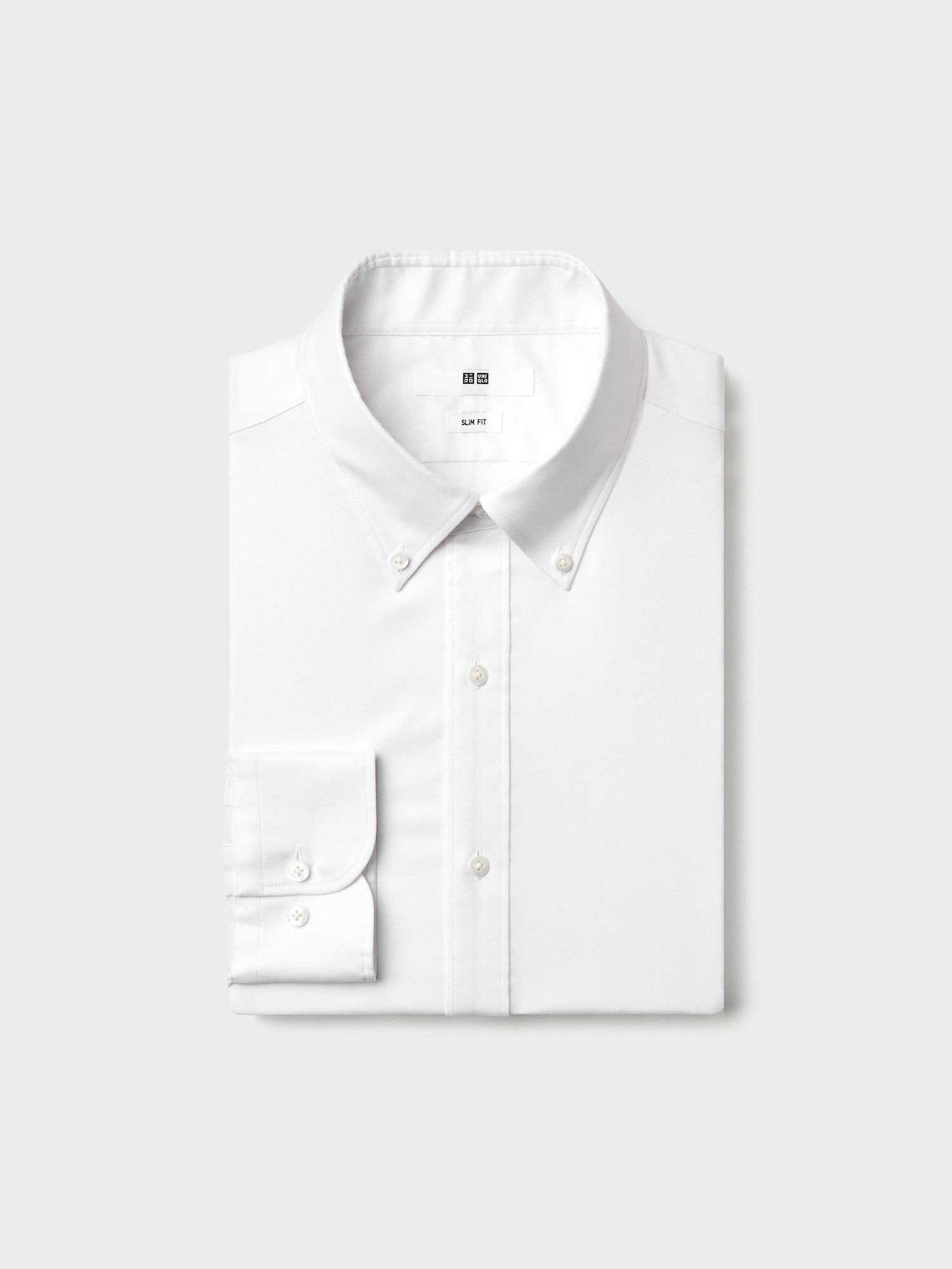 Рубашка оксфорд зауженная button-down без кармана — UNIQLO