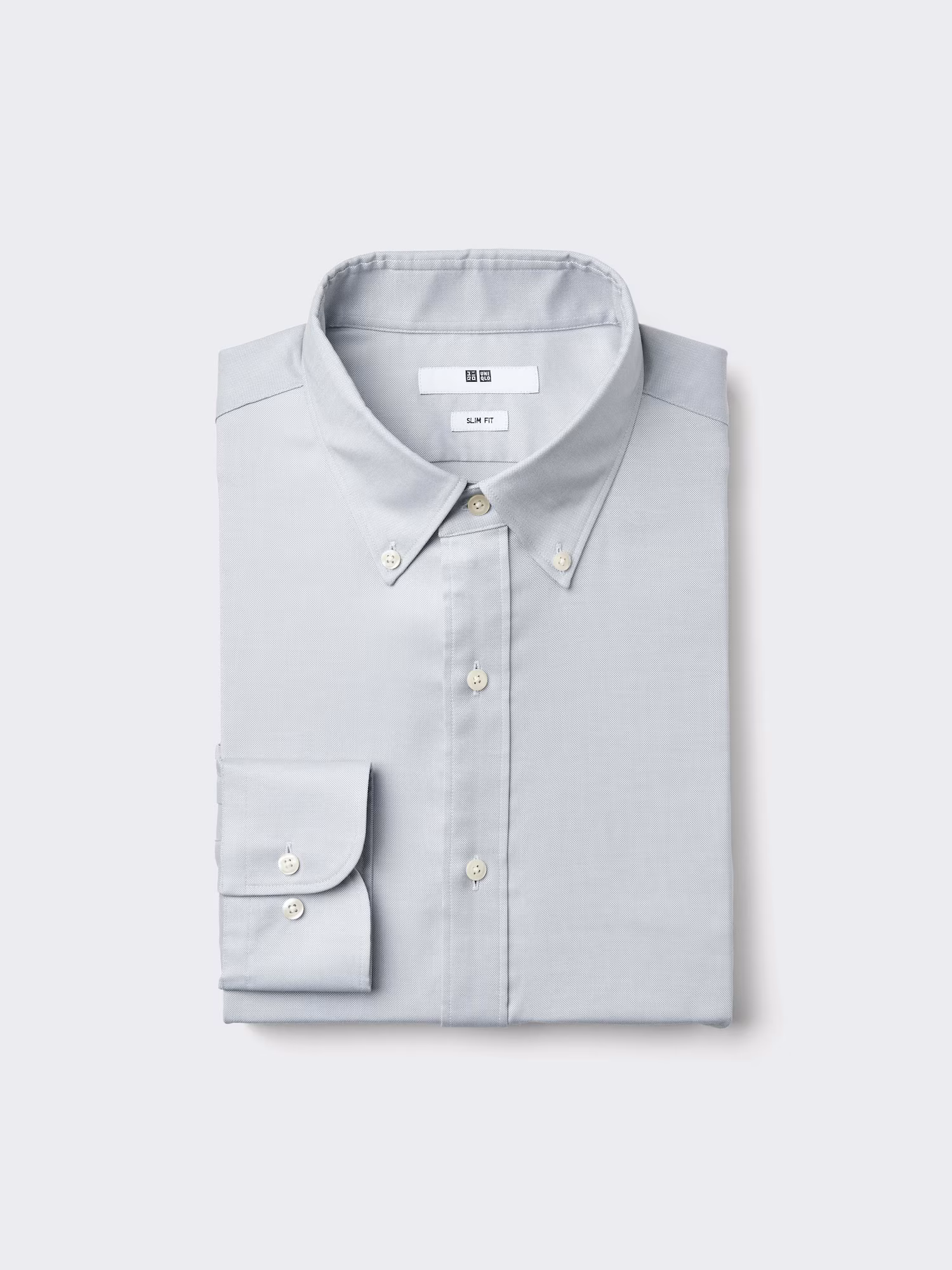 Рубашка оксфорд зауженная button-down без кармана
