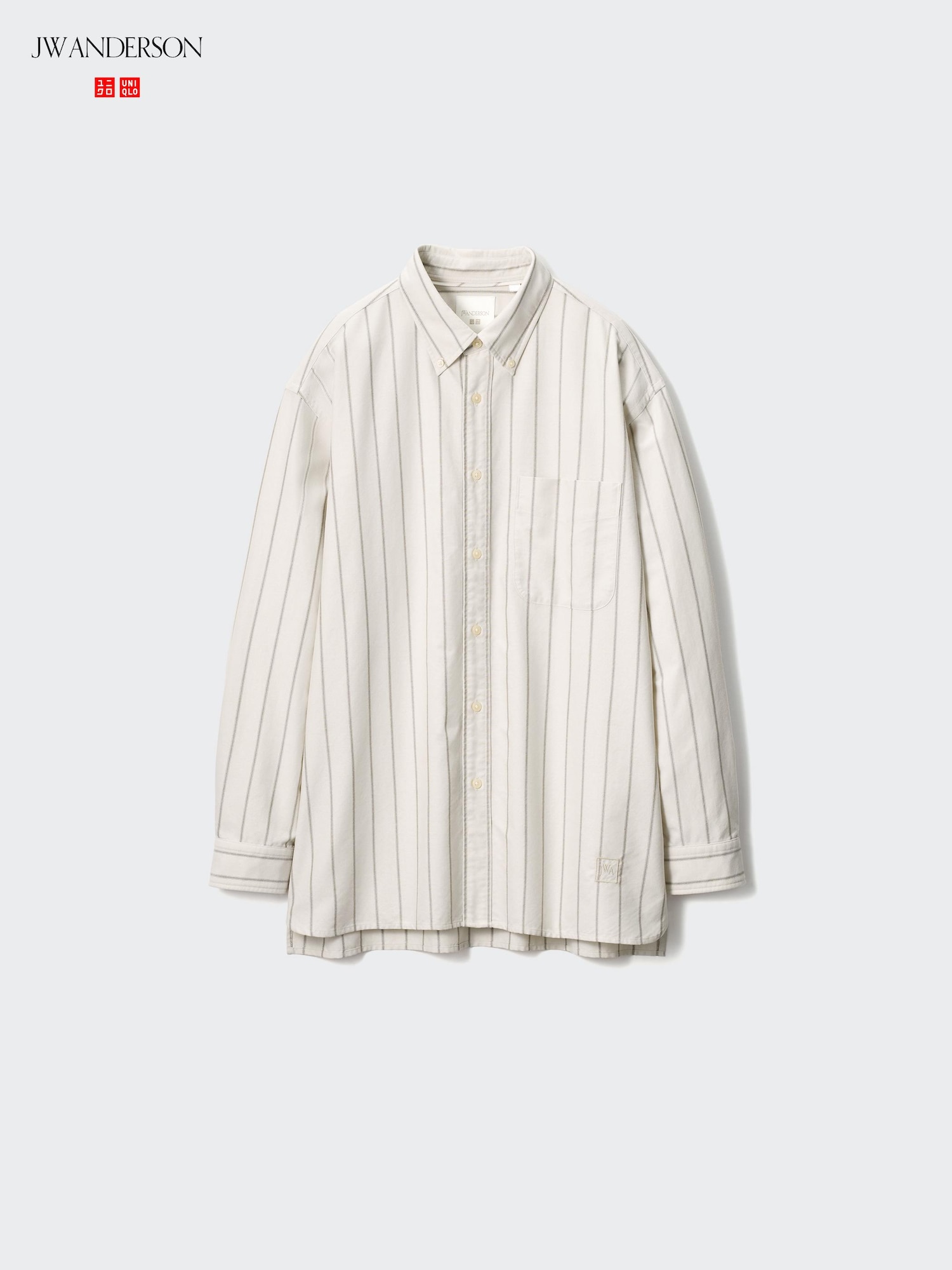 Рубашка оксфорд оверсайз/полоска — UNIQLO