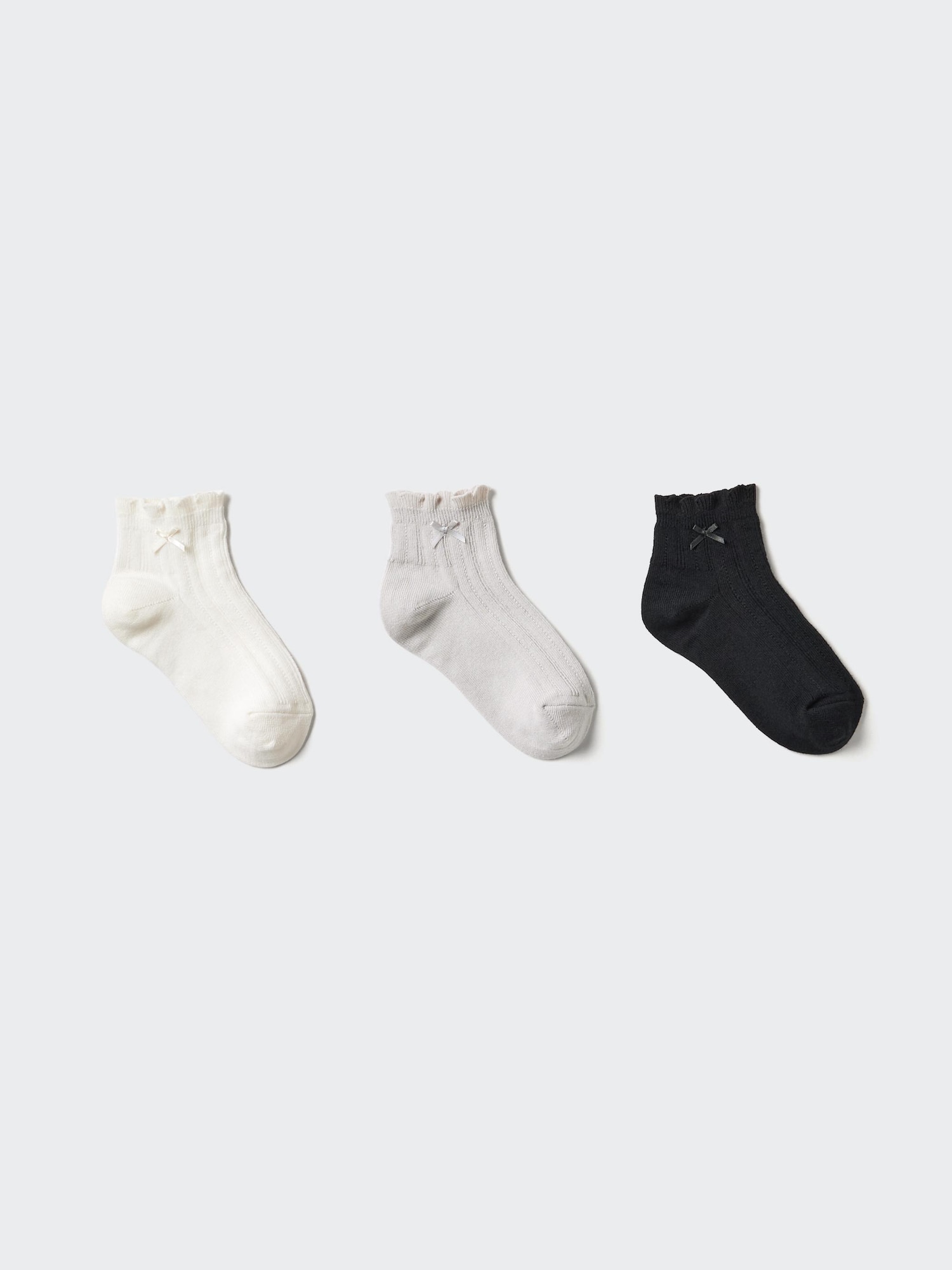 Короткие носки для девочек (3 пары) — UNIQLO