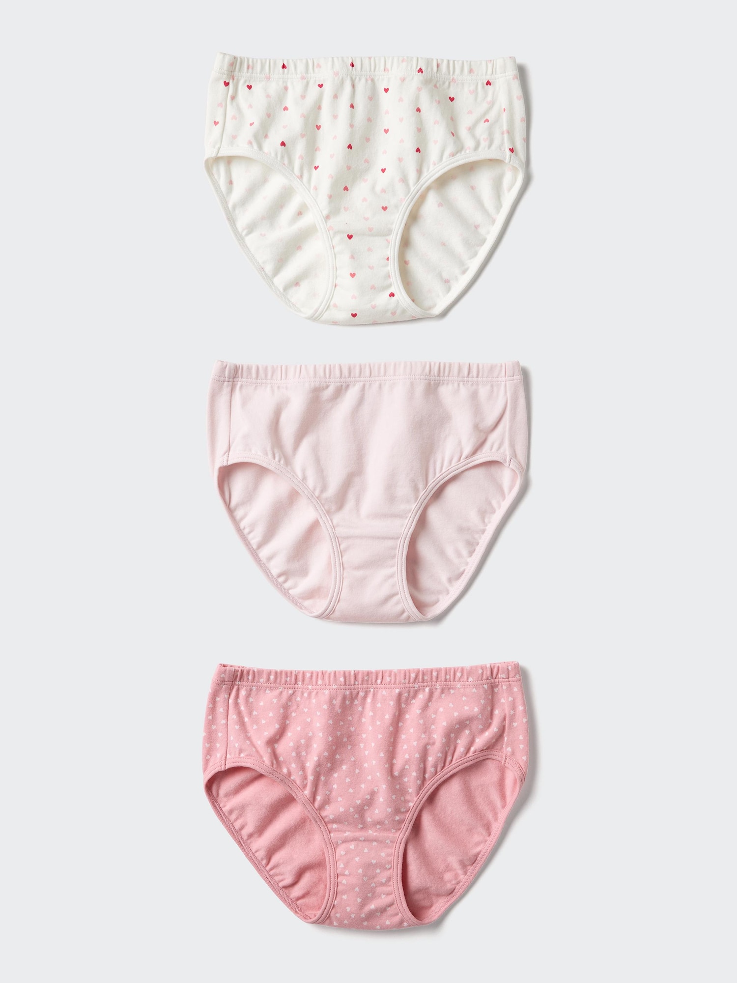 Girls хлопковые трусы стрейч (3 пары) — UNIQLO