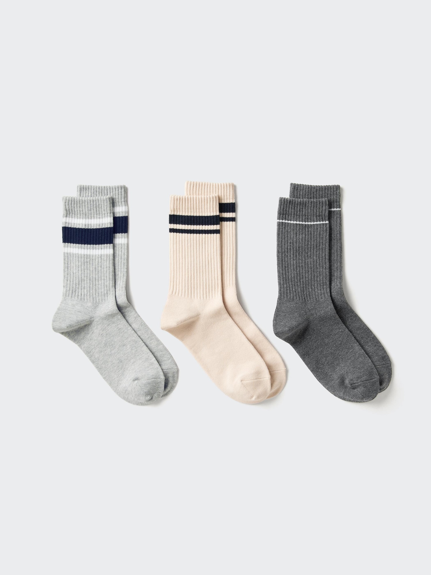 носки 3 пары рибана линия — UNIQLO