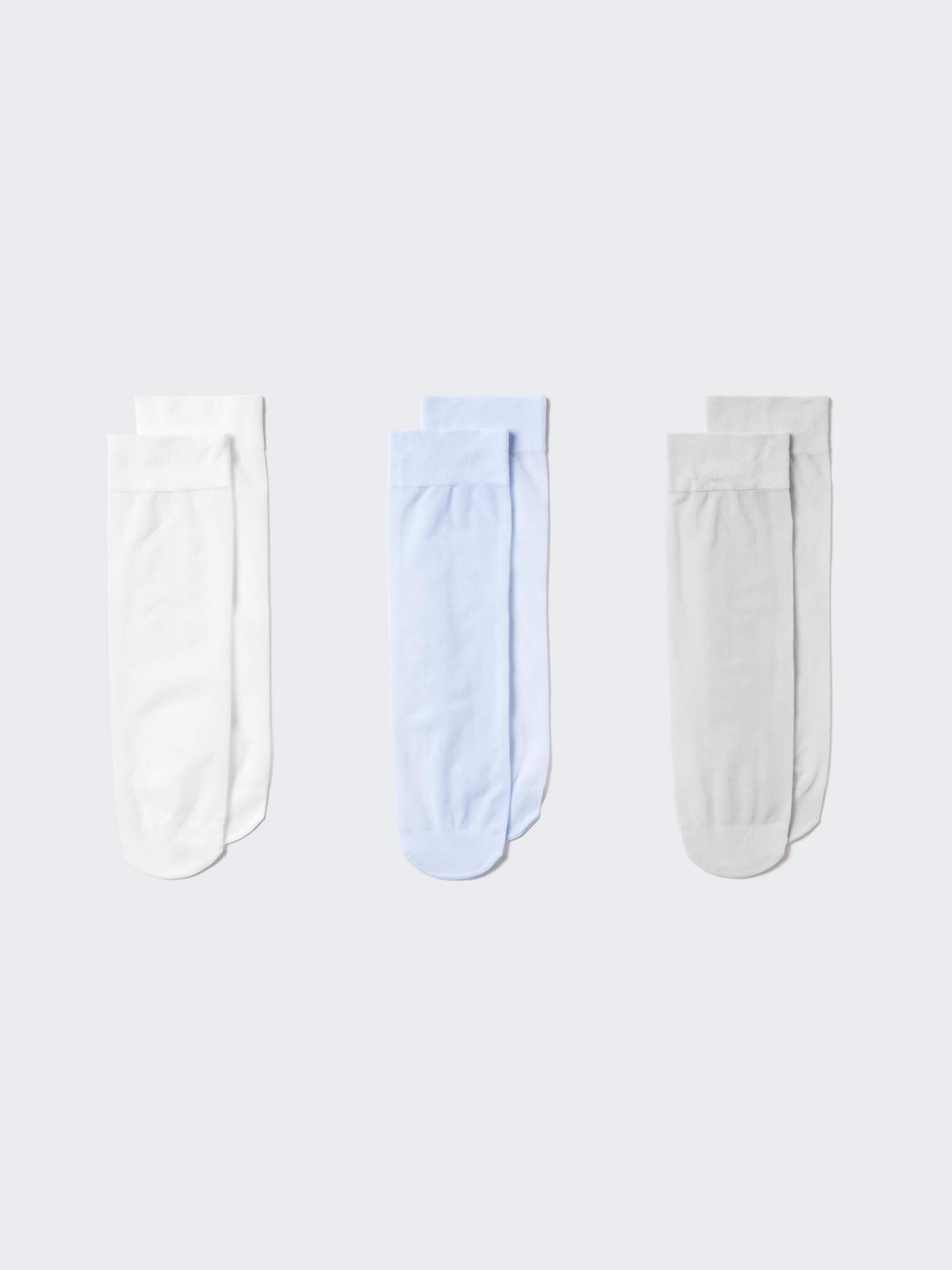 прозрачные носки 3 пары — UNIQLO