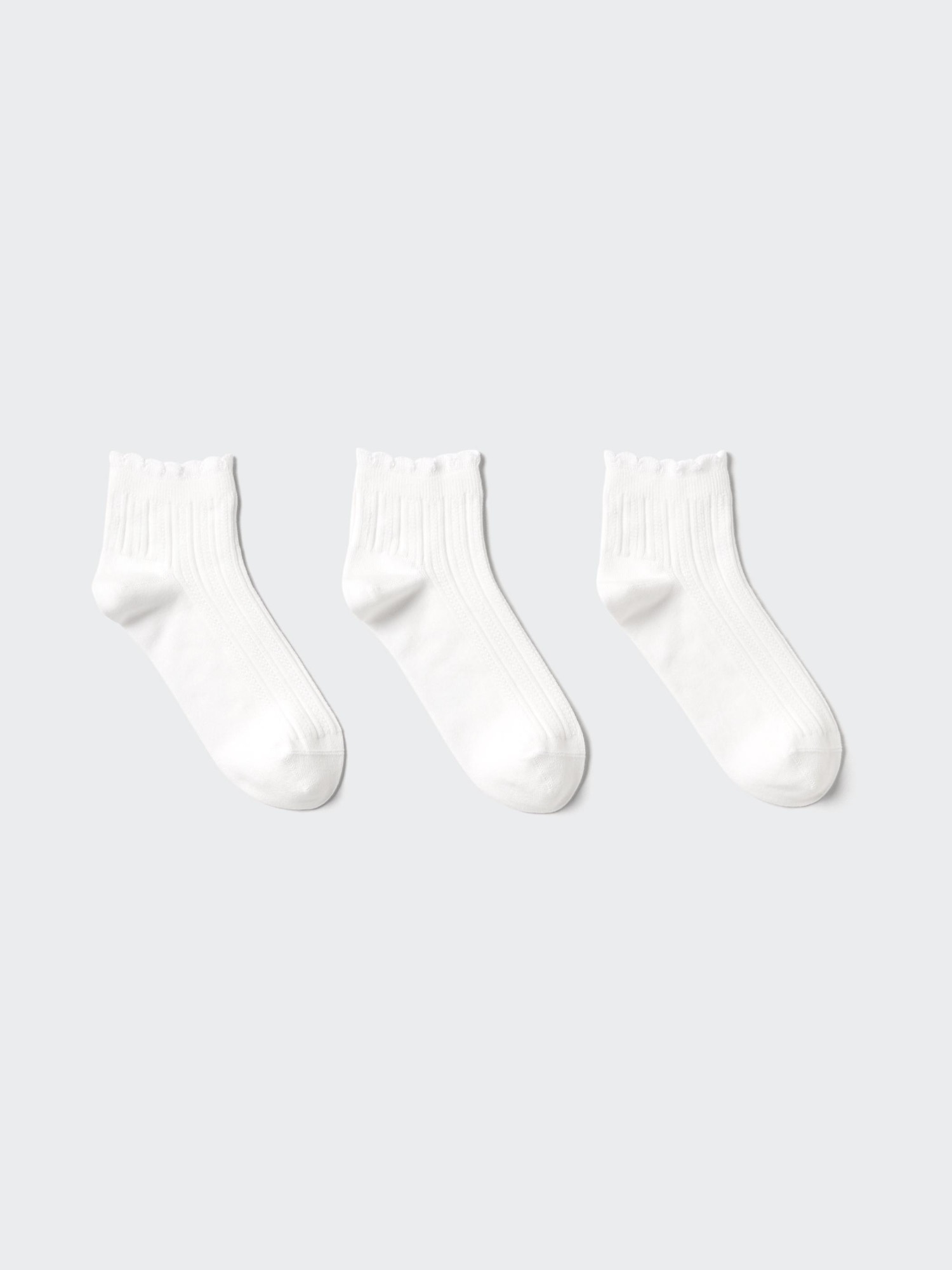 короткие носки 3 пары оборка — UNIQLO