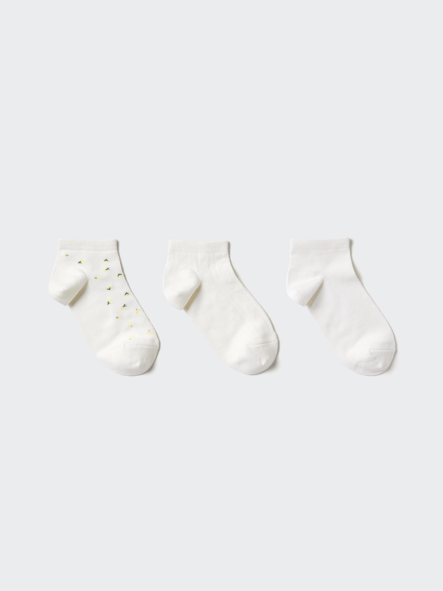 Короткие носки/3 пары/цветочный — UNIQLO