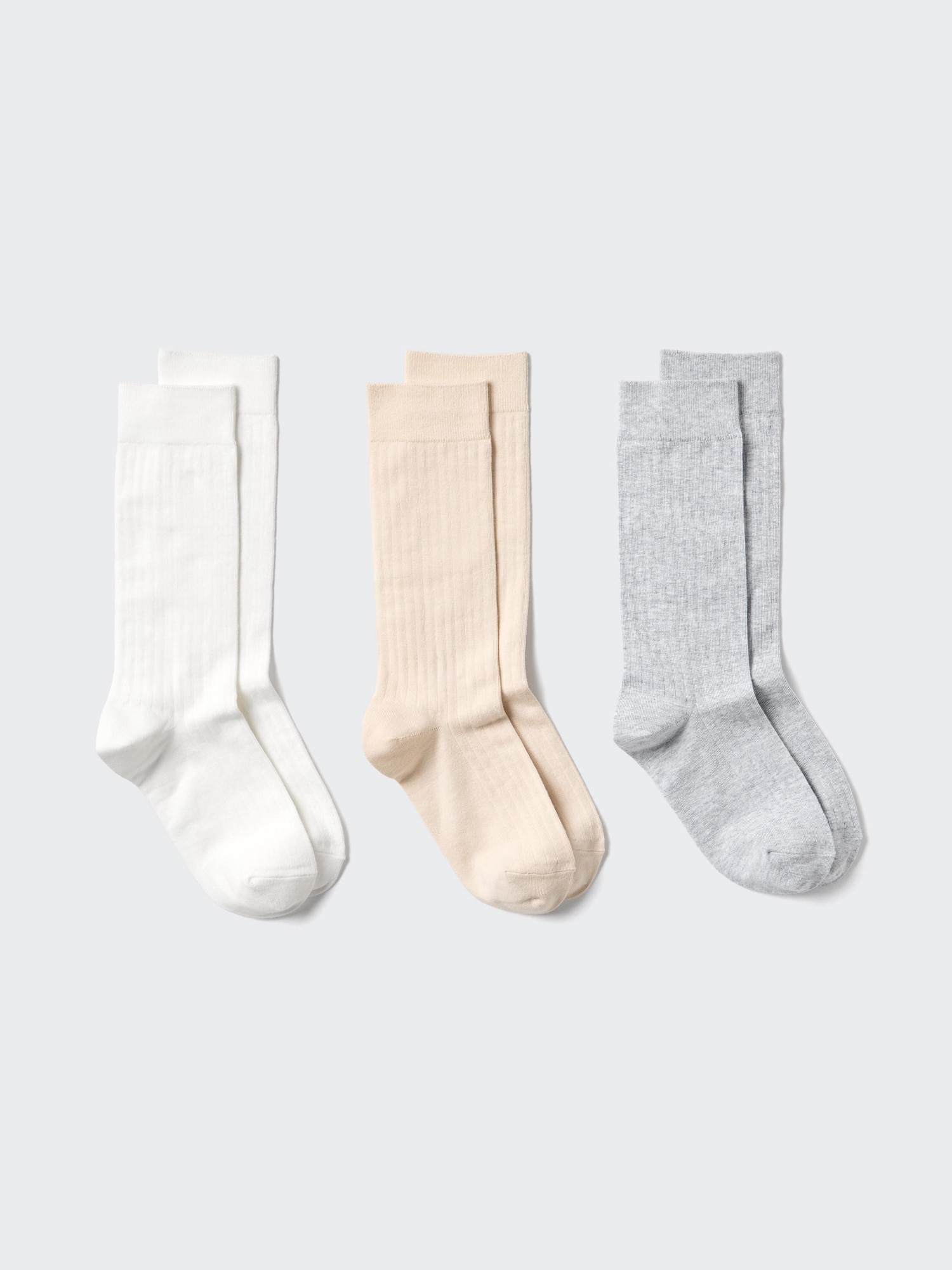Носки/3 пары/широкий рубчик — UNIQLO