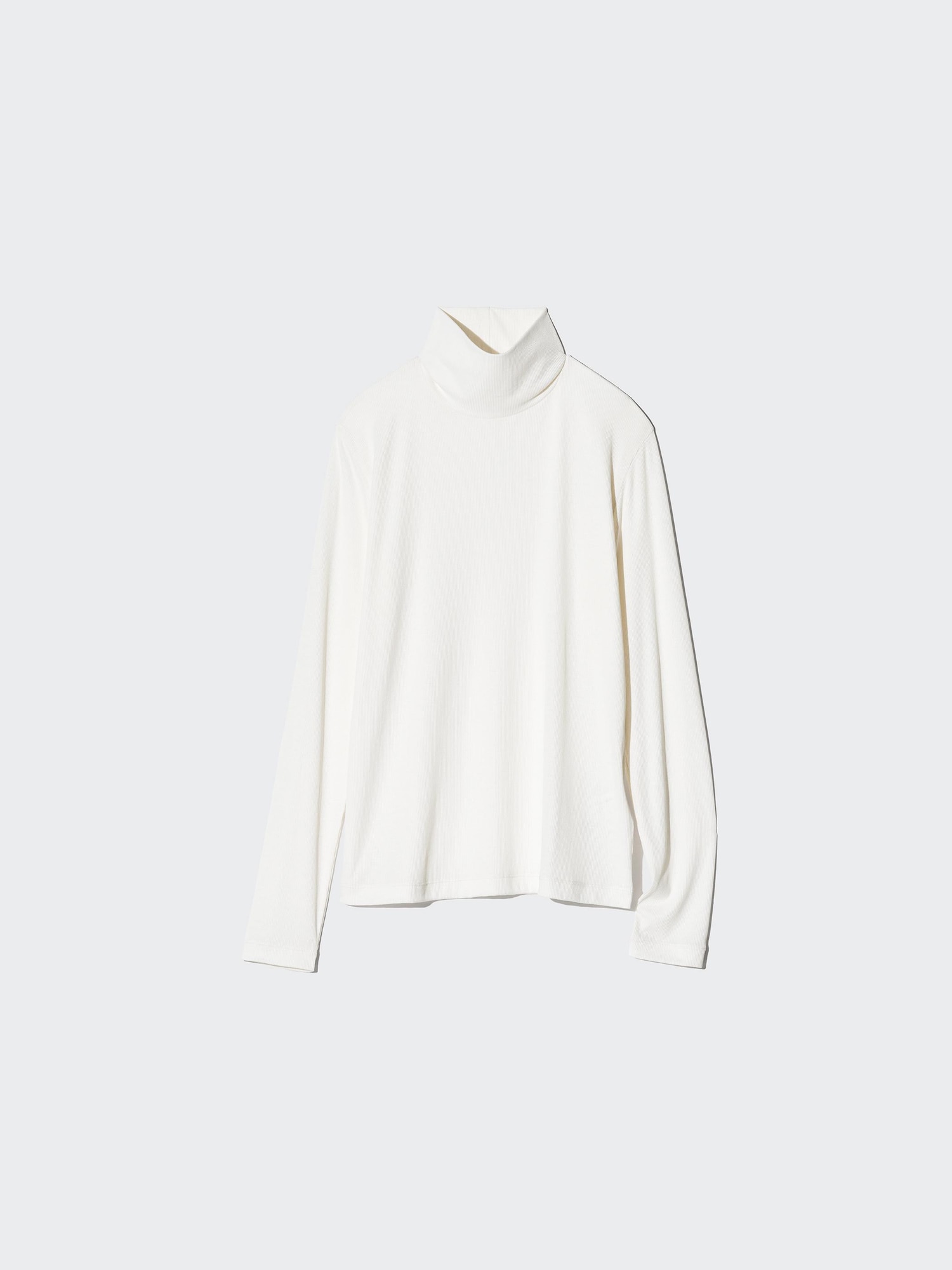 Полупрозрачная футболка-водолазка в рубчик — UNIQLO