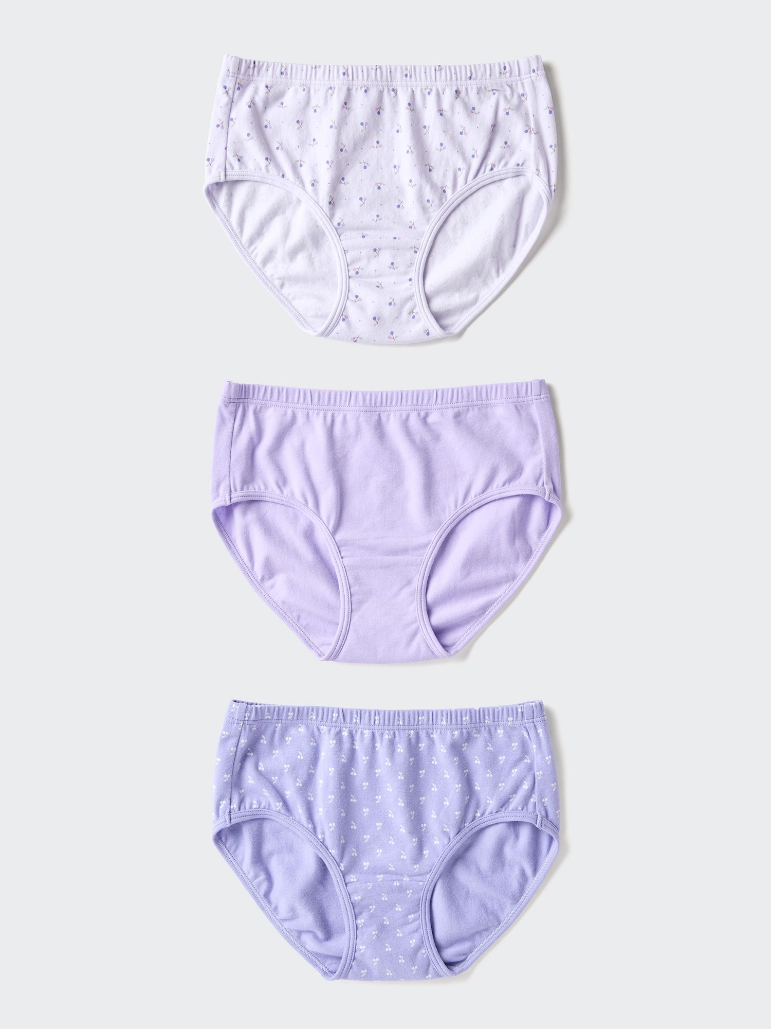 Girls хлопковые трусы стрейч (3 пары) — UNIQLO