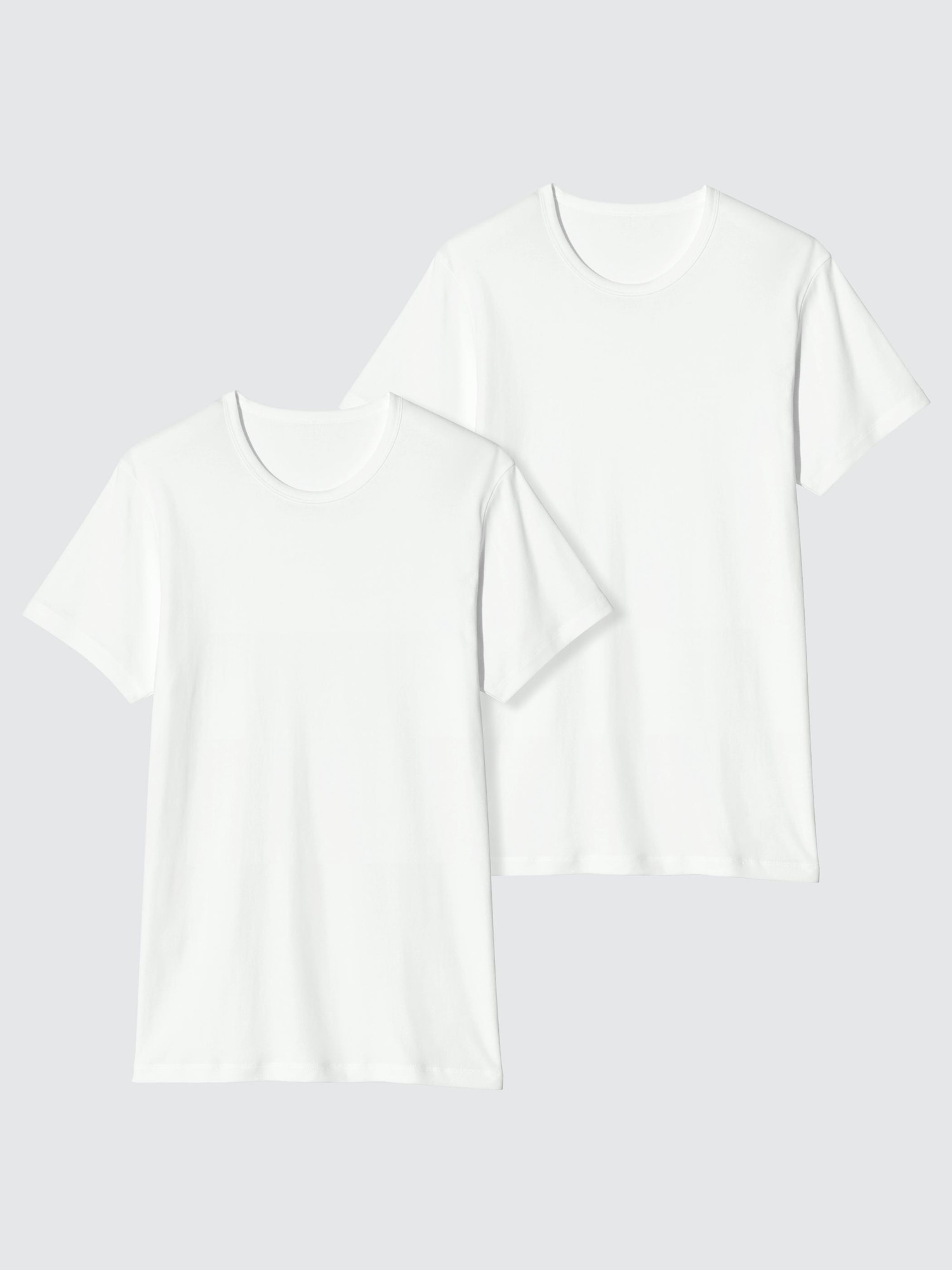 Хлопковая футболка круглый вырез/2 шт. — UNIQLO