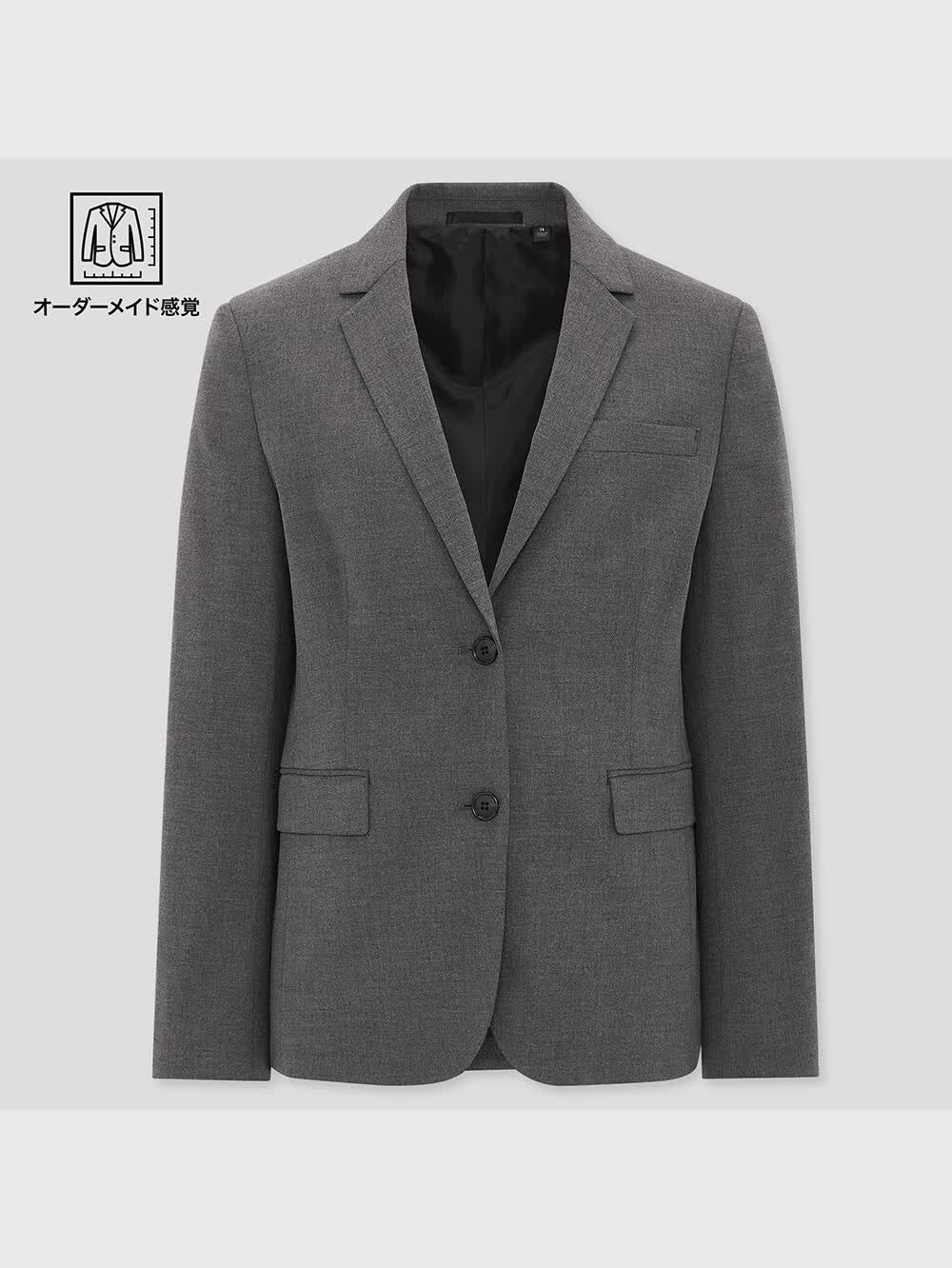 Эластичный пиджак (однотонный/полоска, 2 пуговицы, укороченный) — UNIQLO