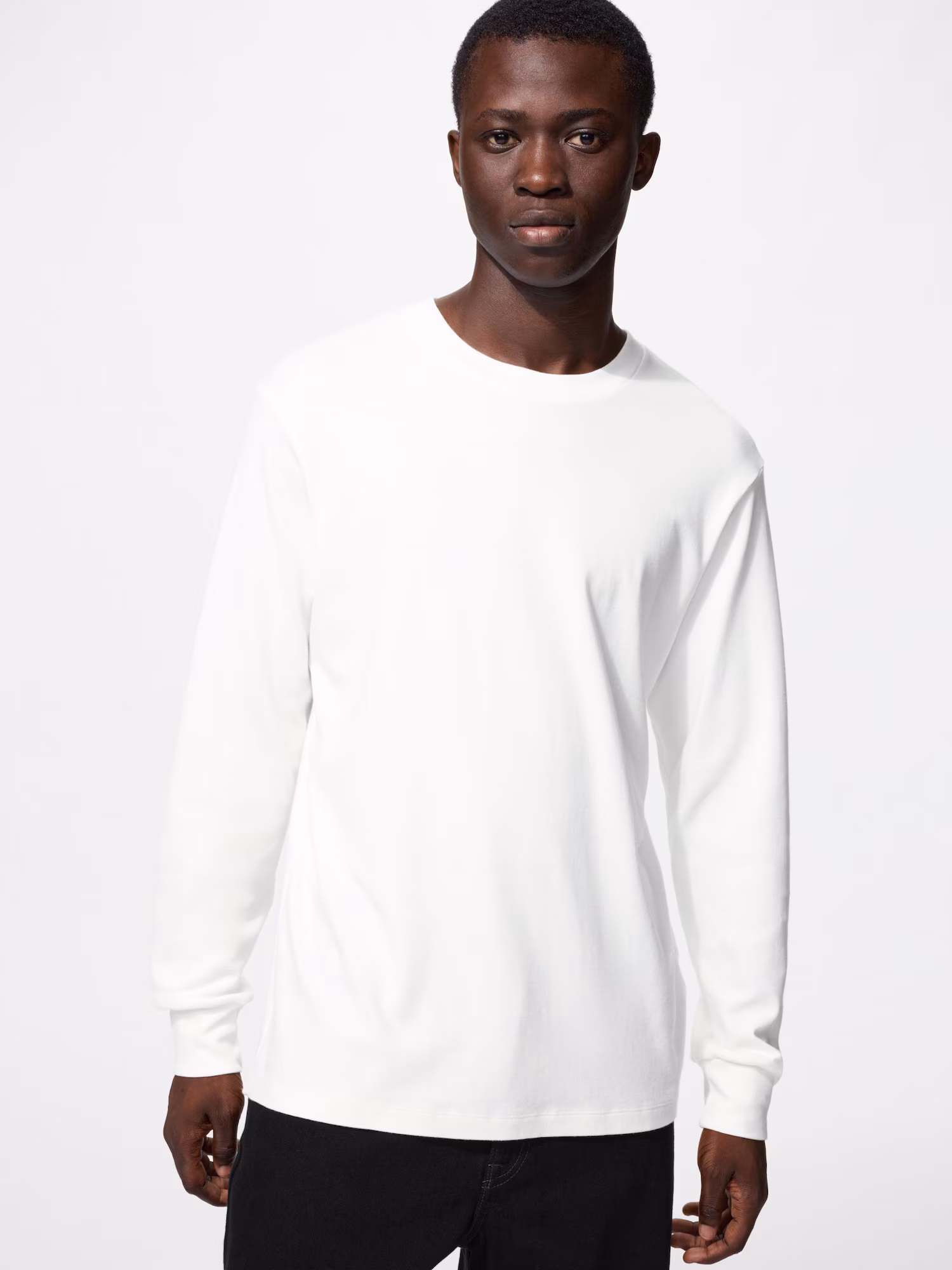 Футболка мягкая с круглым вырезом / длинный рукав — UNIQLO