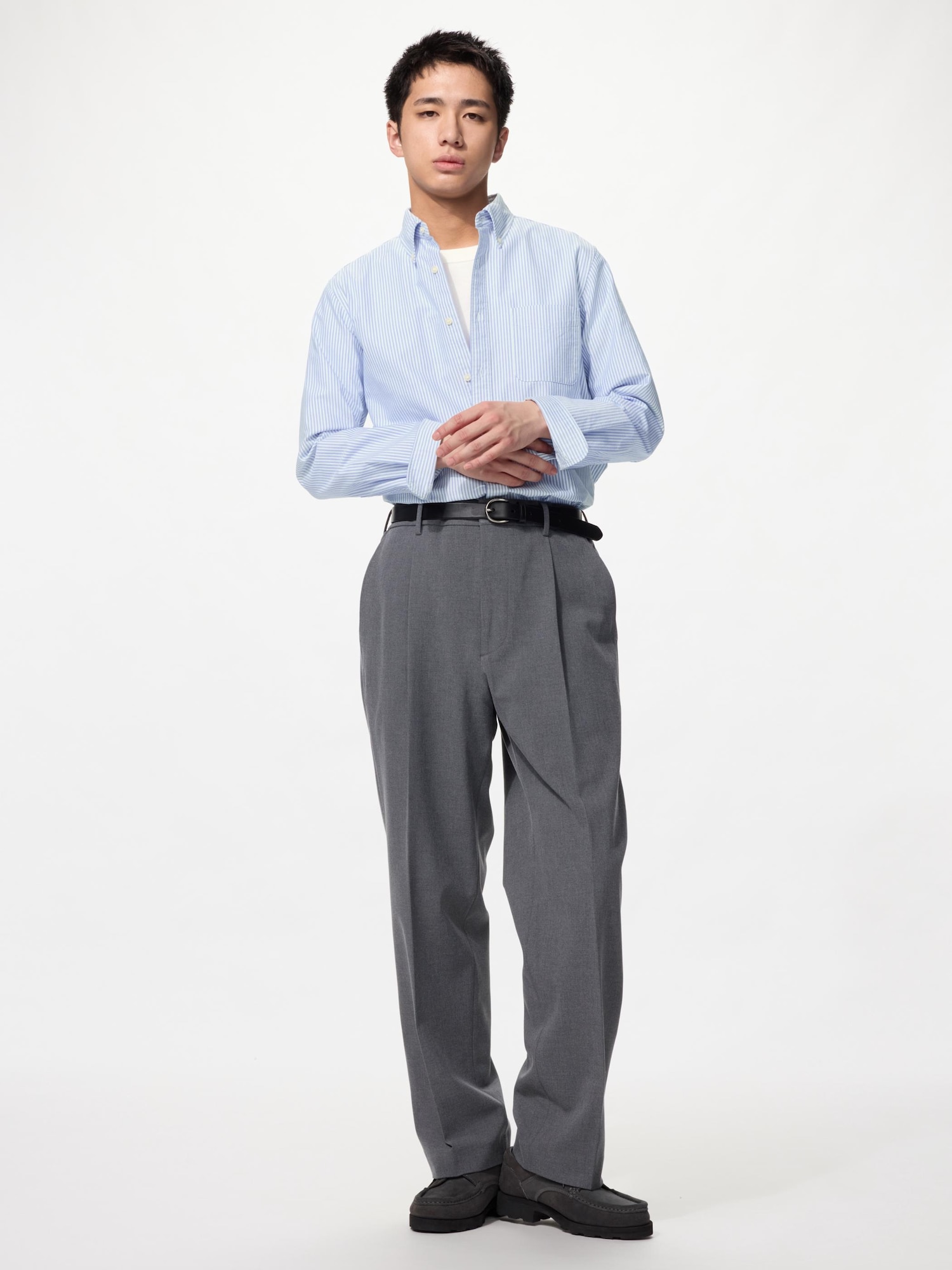 Широкие брюки с защипами — UNIQLO