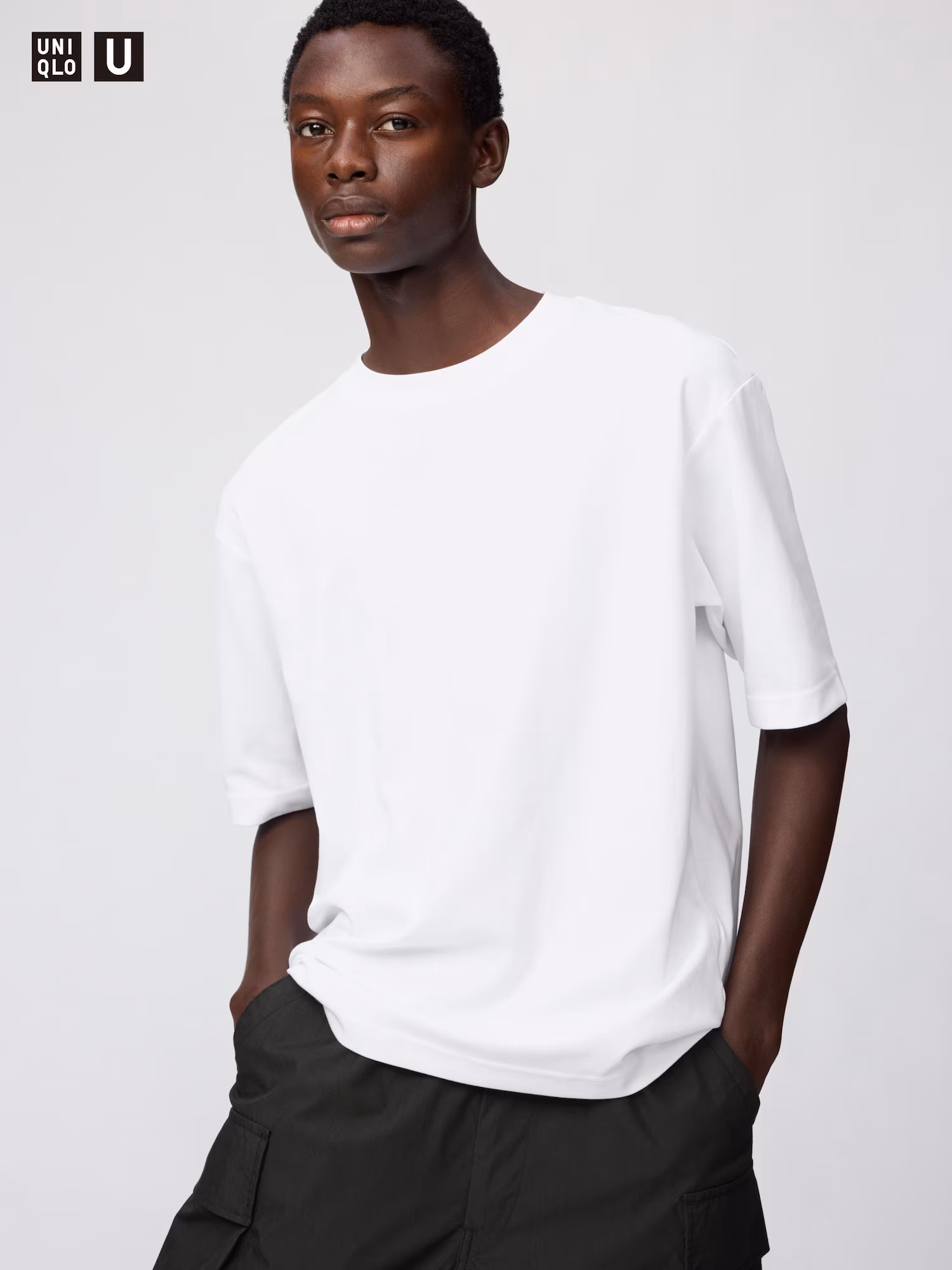 AIRism хлопковая футболка оверсайз, средний рукав — UNIQLO